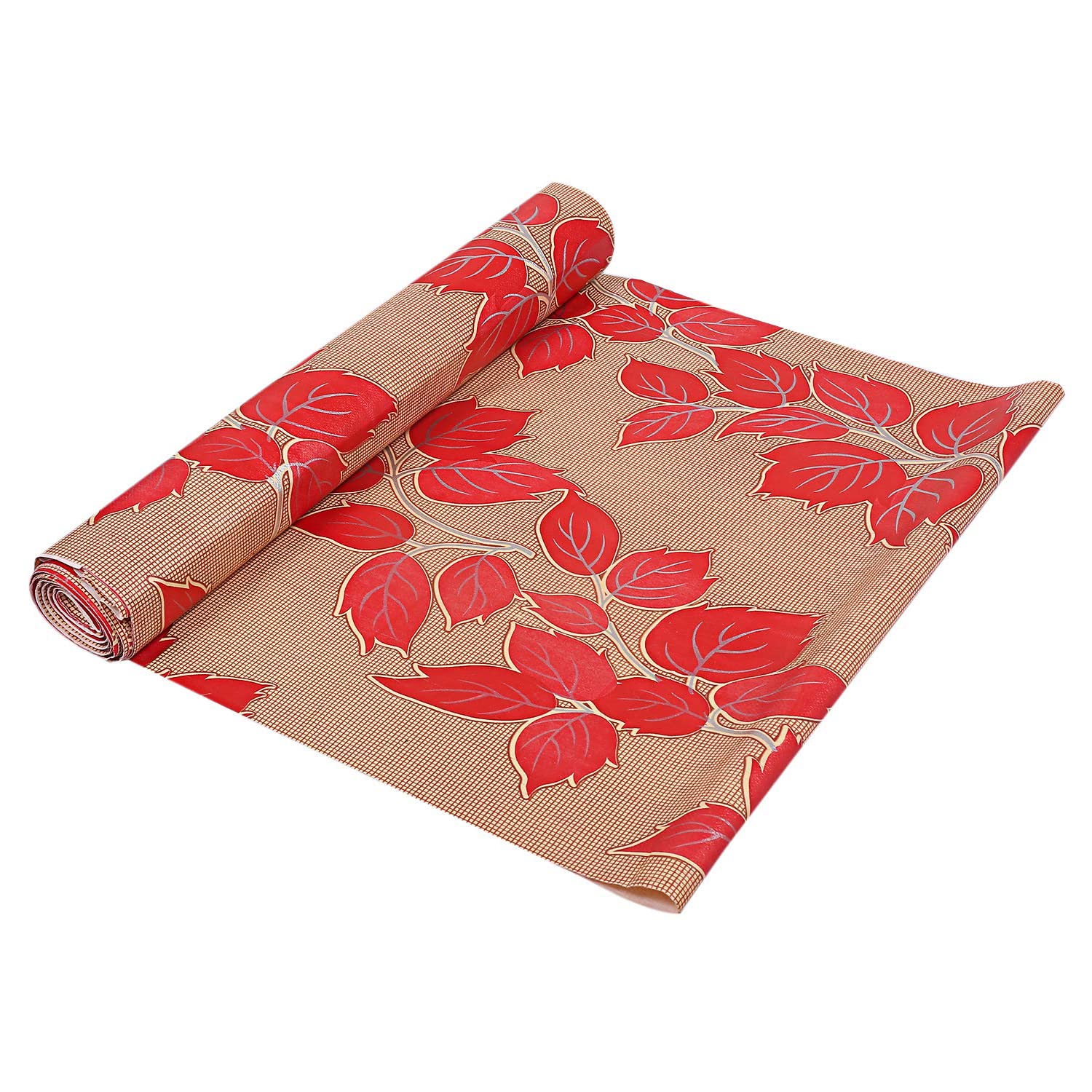 Kuber Industries Shelf Mat - Leaf Print, Non-Slip -1