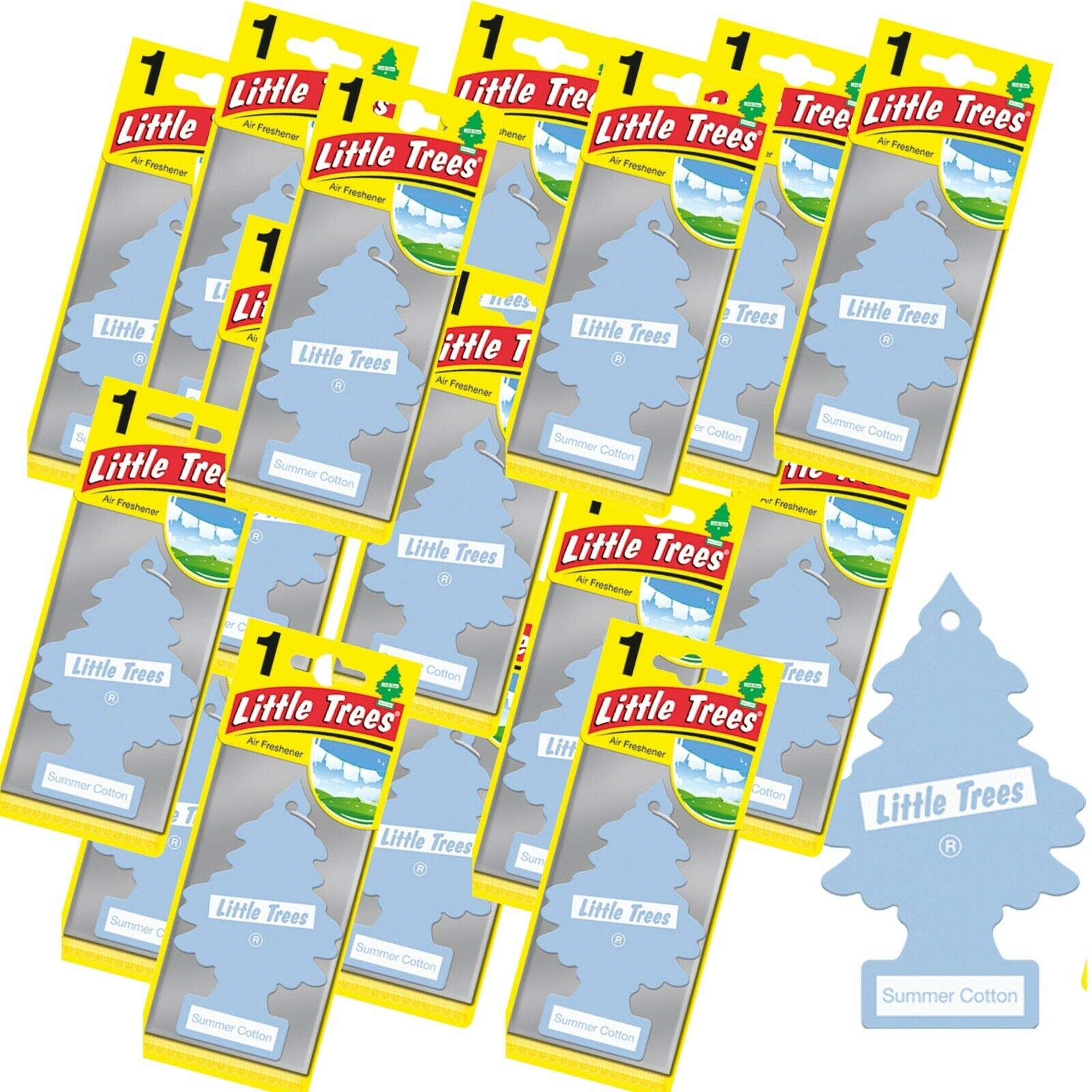 24Pk Summer Cotton Scent Little Trees Car Home Air Freshener