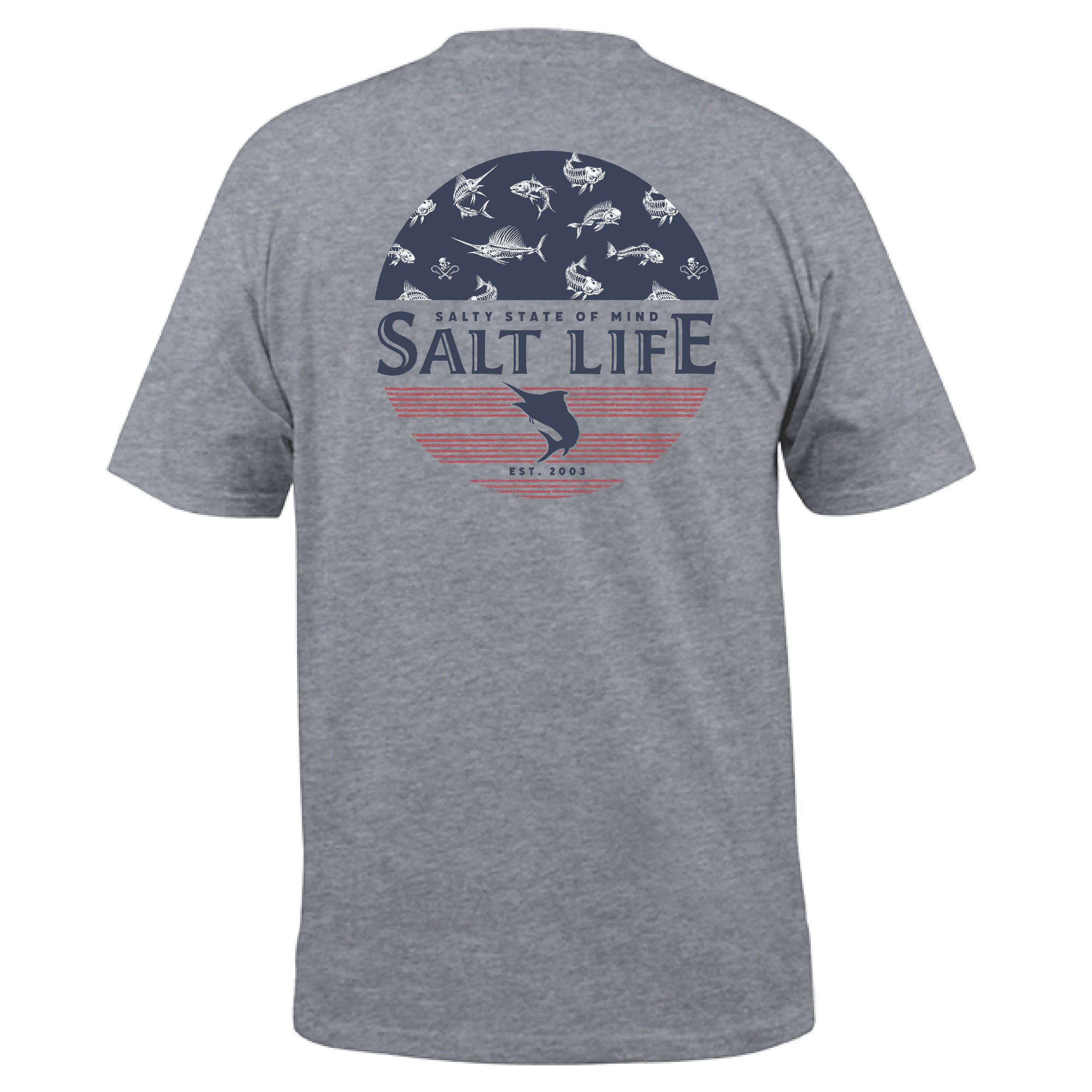 Salt LifeMen's Salty Honor Bones Short Sleeve Classic Fit Shirt T