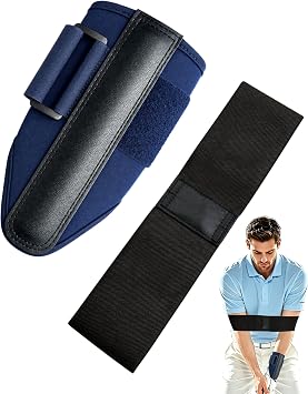 HVY Golf Wrist Training Aid with Arm Connection Band, Golf Swing Trainer for Wrist Hinge, Clubface Control & Swing Plane Training for Beginners and Golfers