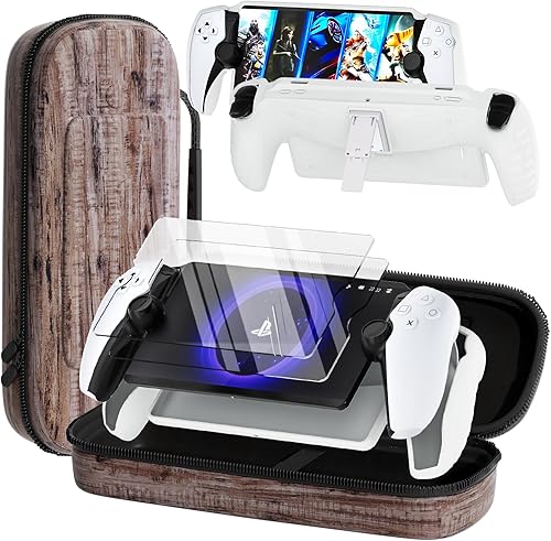 Miniatura 8 de QUAGGY 3-in-1 Accessoris Kit Compatible with PlayStation Portal, EVA Carrying Case for PS Portal with Silicone Protective Cover with Stand, 2 Pack