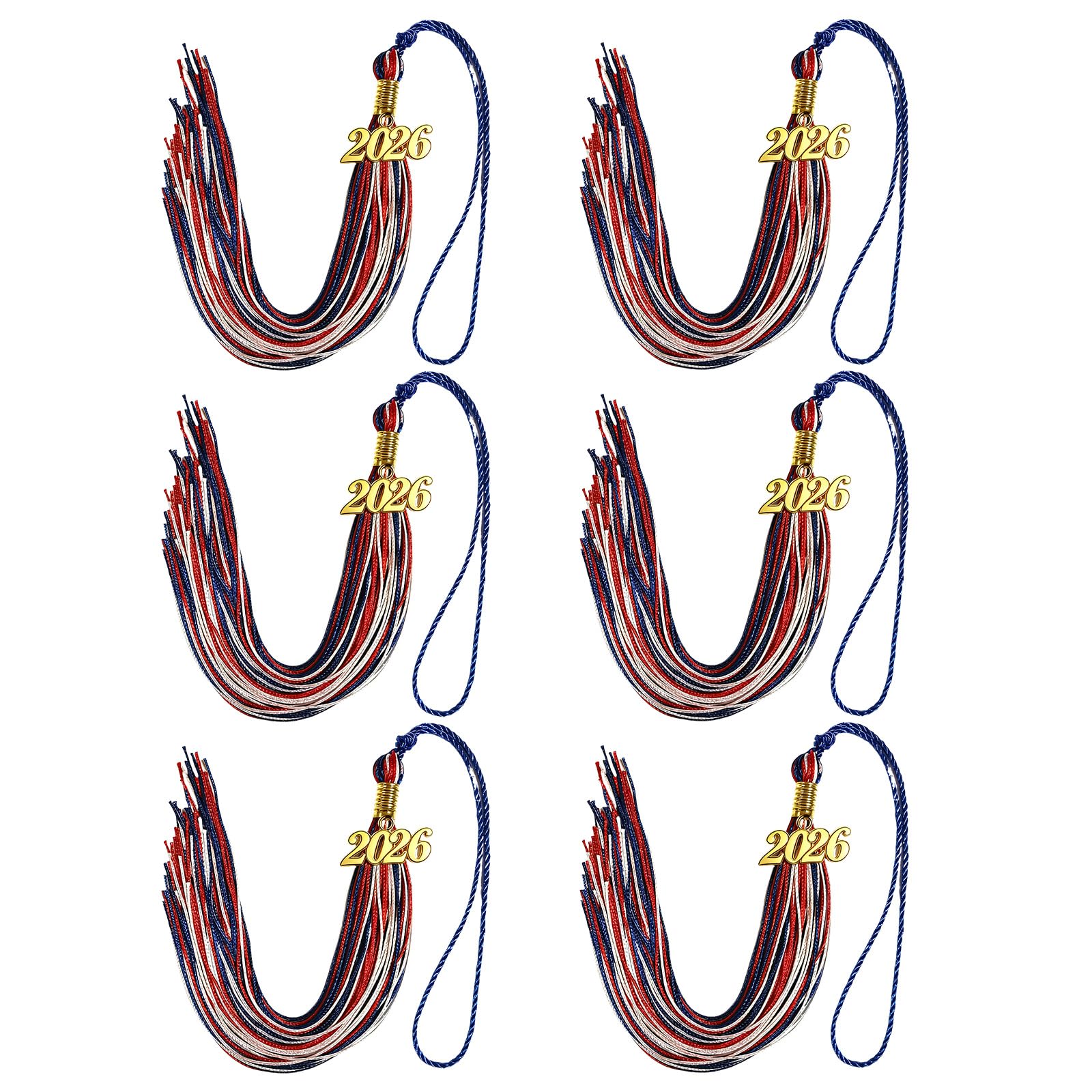 Carotoe K 2026 Graduation Tassels With Year Charm Soft Polyester Materials For Cap Decoration And Craft Tassels For Graduation Cap