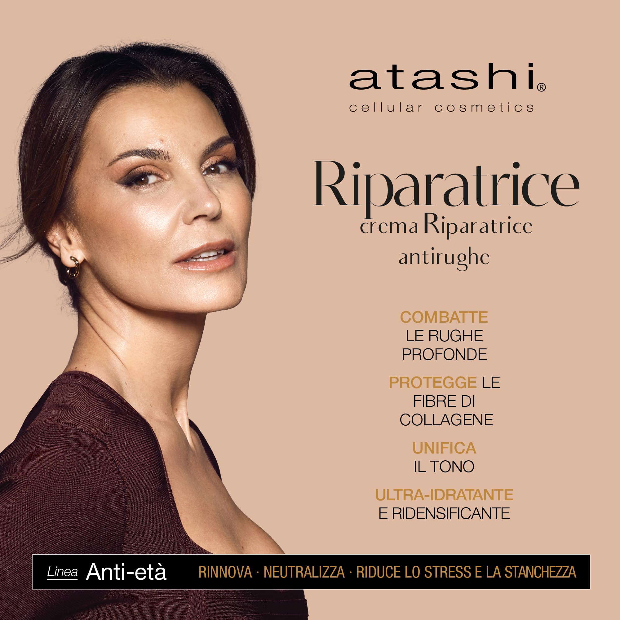 Atashi Cellular Cosmetics | Cofanetto Rituali Antietà Quotidiani | Crema Riparatrice + Contorno Occhi + Olio Corporeo Magico | 50 ml + 15 ml + 60 ml, 125 Millilitri