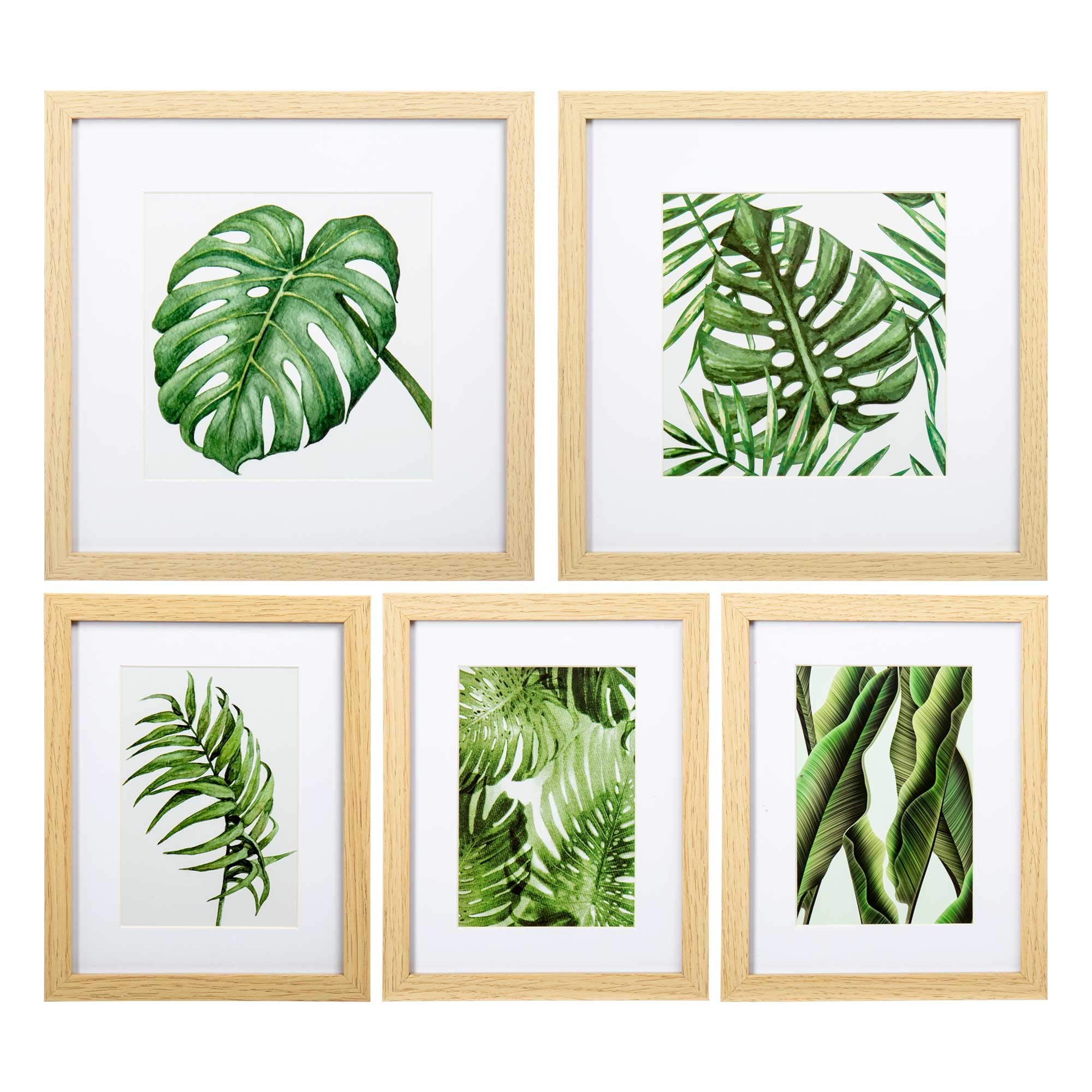 Truu Design 5-Piece Beautiful Decorative Wooden Wall Gallery Framed Print Set