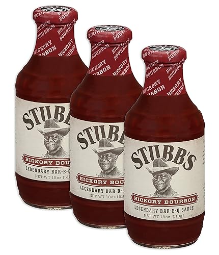 Stubb's Hickory Bourbon Bar-B-Q Salsa 18 oz (Paquete de 3)