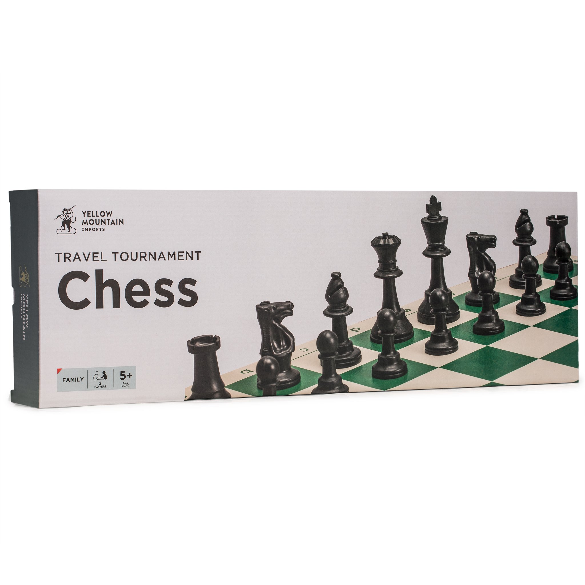 Yellow Mountain Imports Jeu d'Échecs Enroulable Staunton pour Tournoi Règlementaire (50 cm) avec Sac de Transport, 2 Reines Supplémentaires, et des Pièces d'Échecs Pondérées - Vert