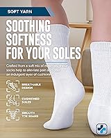 Vista 4 de Doctor's Select Diabetic Socks for Men and Women - Non-Binding Neuropathy Socks for Diabetics Men Non Grip & Grip Socks