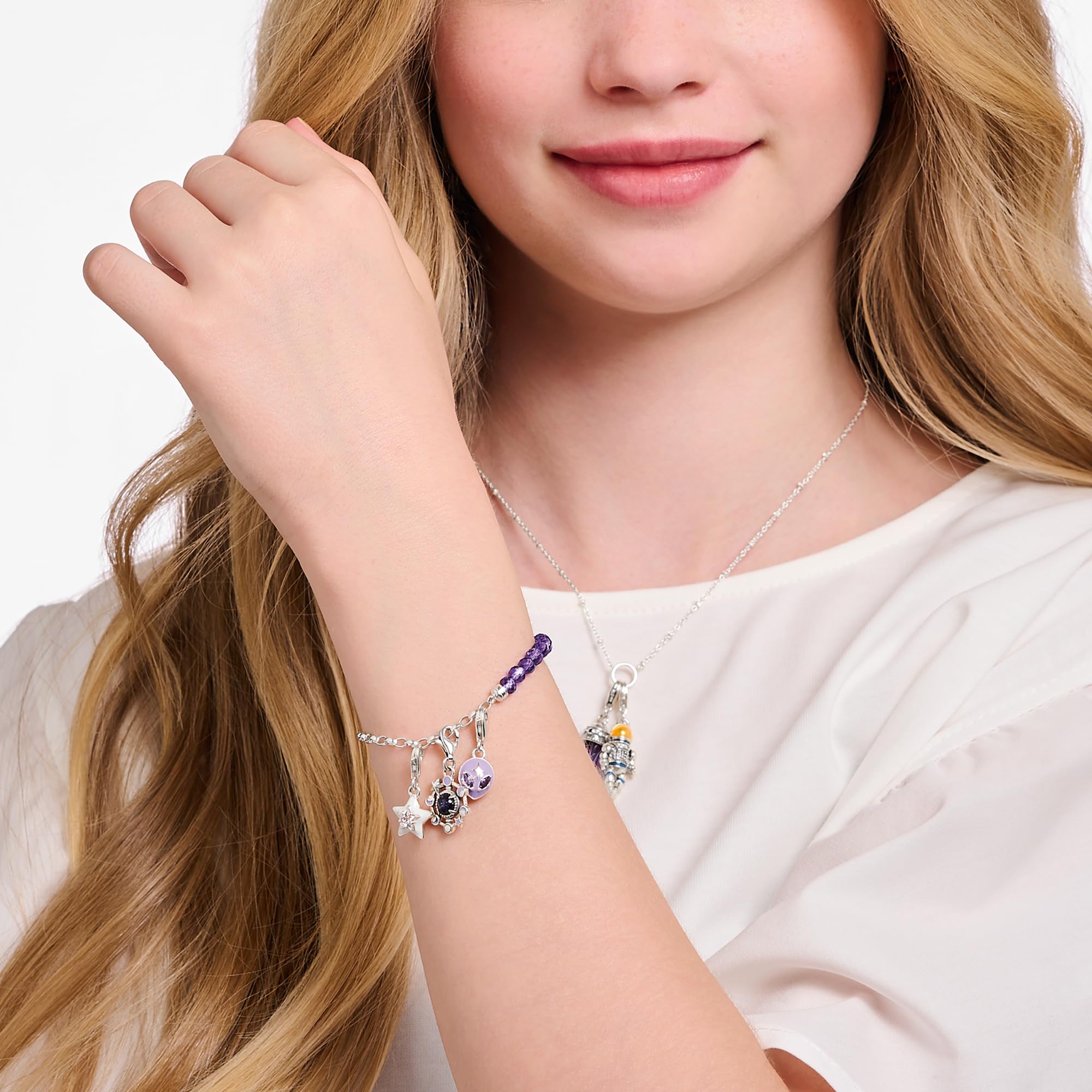 Thomas Sabo Damen Charm-Anhänger Stern & Mond Charm Club 925 Sterling Silber 1794-051-14