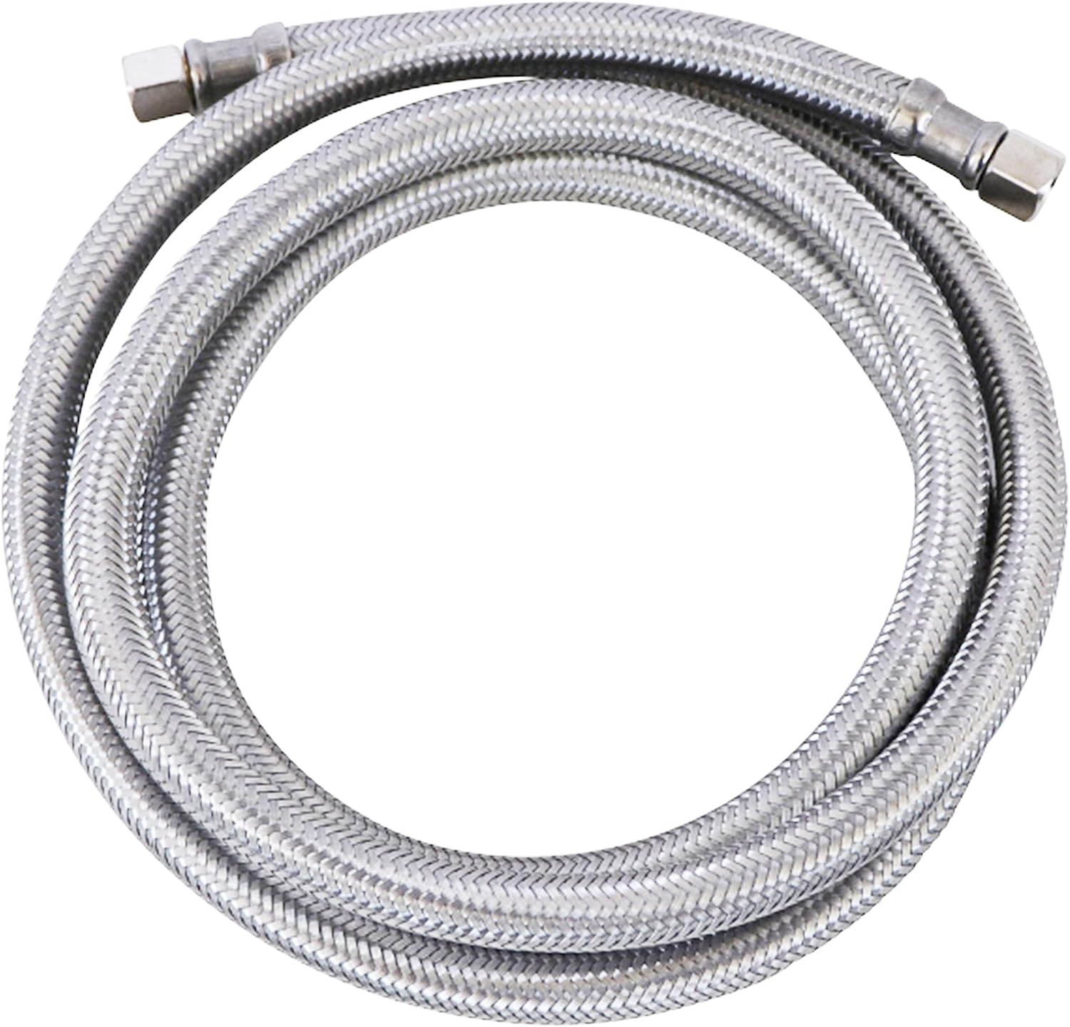 241798224 Ice Maker Replacement for Electrolux Frigidaire Kenmore Sears Refrigerator 241642511 241798201 241798231, 241642501, 5304445222, 5304456669 & 5 Foot Universal Ice Maker Flexible Braided Hose