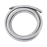 Vista 8 de Endurance Pro Manguera Conectora de Suministro de Agua Flexible Trenzada de Acero Inoxidable Universal para Máquina de Hielo de 15 Pies, Accesorios