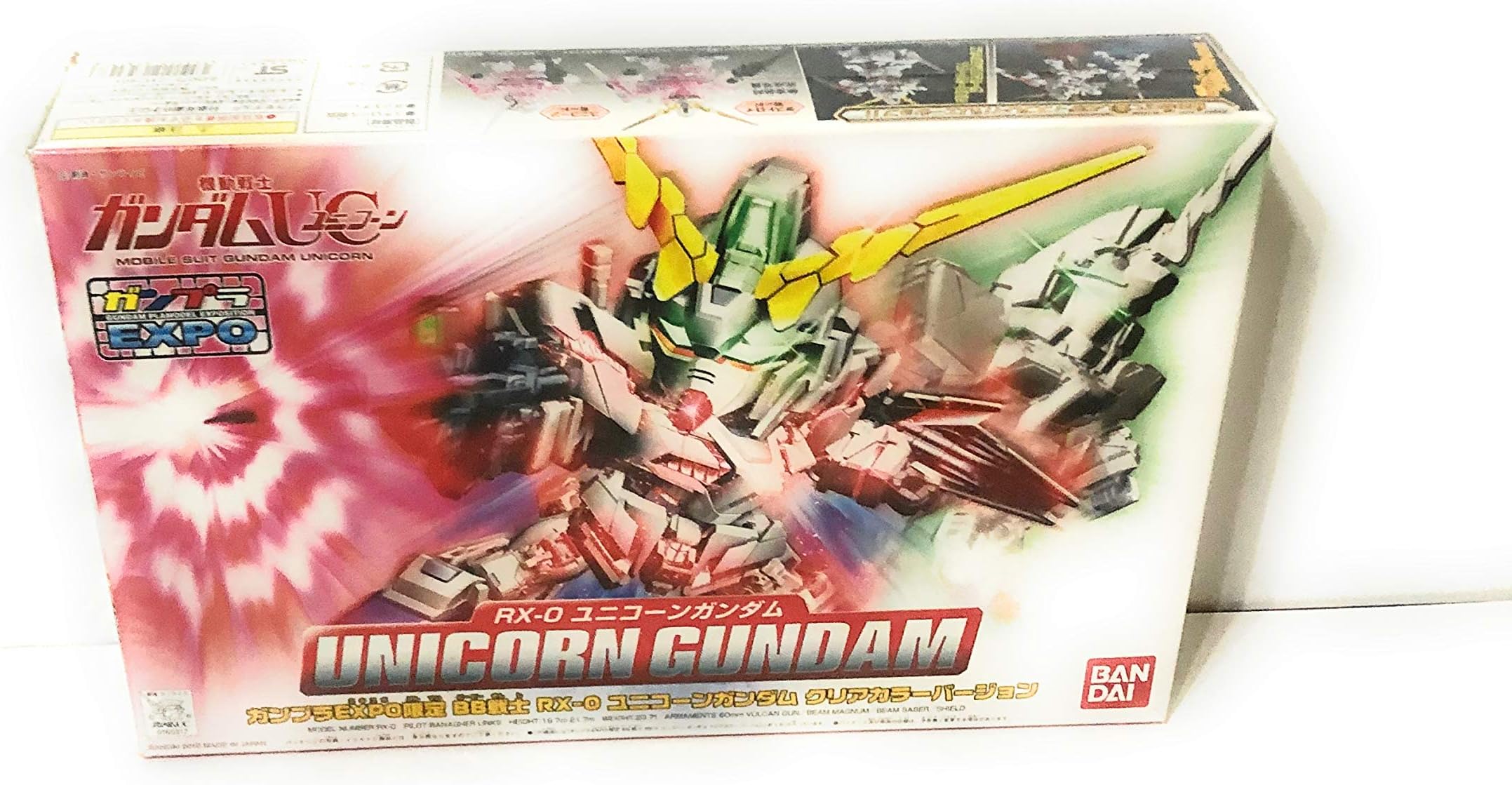 BB UNICORN GUNDAM EXPO CLEAR VER. Gunpla Expo Exclusive