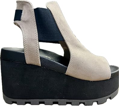 Matisse Womens Ada Platform Wedge Sandals, 2.5 Inch Heel, Open Toe Slip-On, Black Taupe/Black, US Footwear Size System, Adult, Women, Numeric, Medium, 6