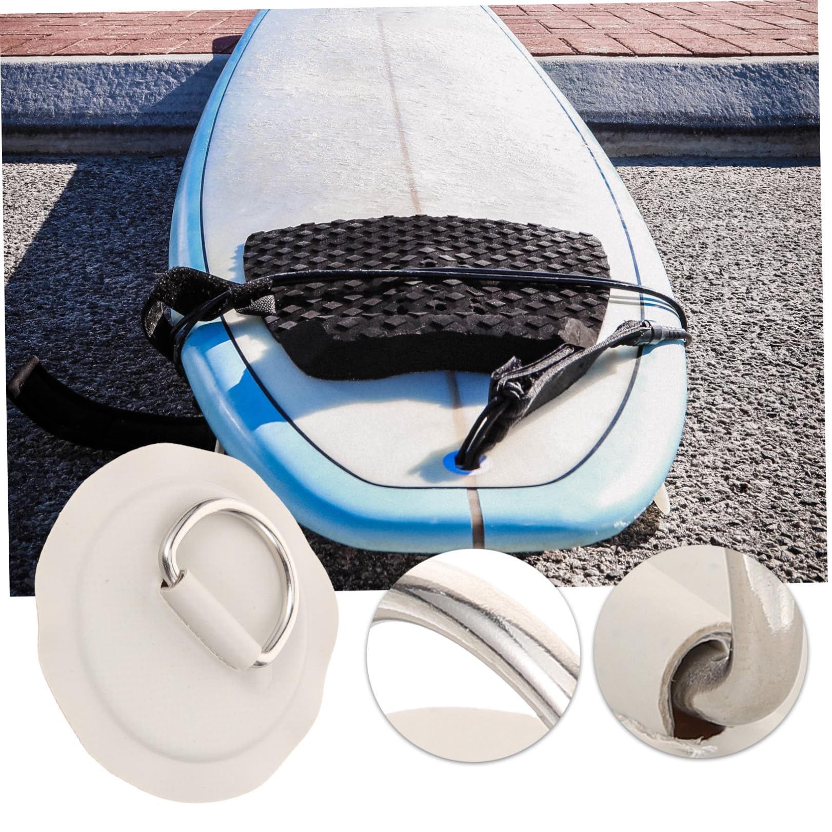 Operitacx 16 Pièces Boucle de Cordon de Paddleboard en PVC, Fixation | Design Portable à Boucle, Gain de Place, pour Océan et Lac, Compatible Bateau