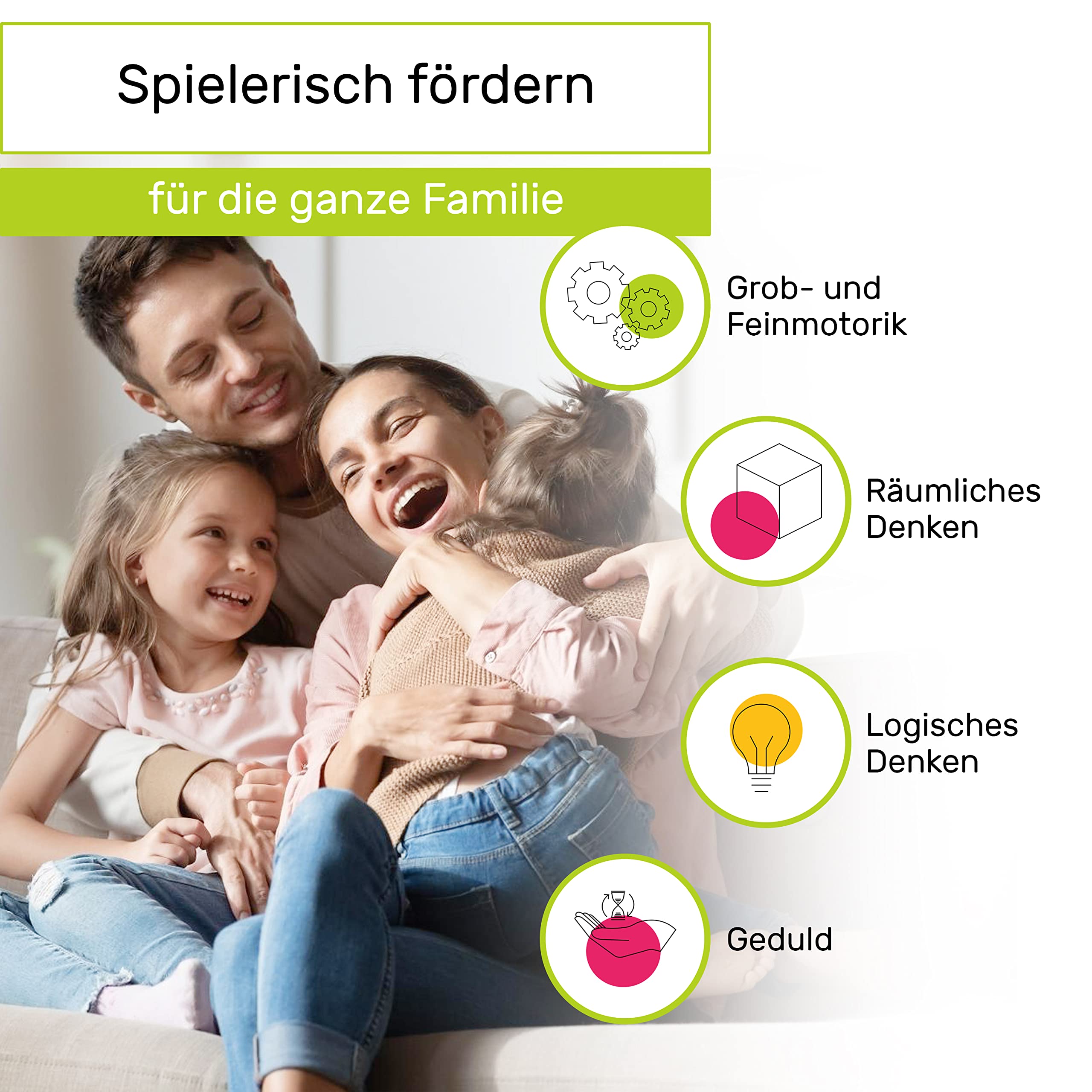 CUBIDI® Zauberwürfel Set - Speed Cube Set 2x2 3x3 4x4 Pyraminx Speedcube, Zauberwürfel für Kinder Erwachsene Anfänger 4 Stück