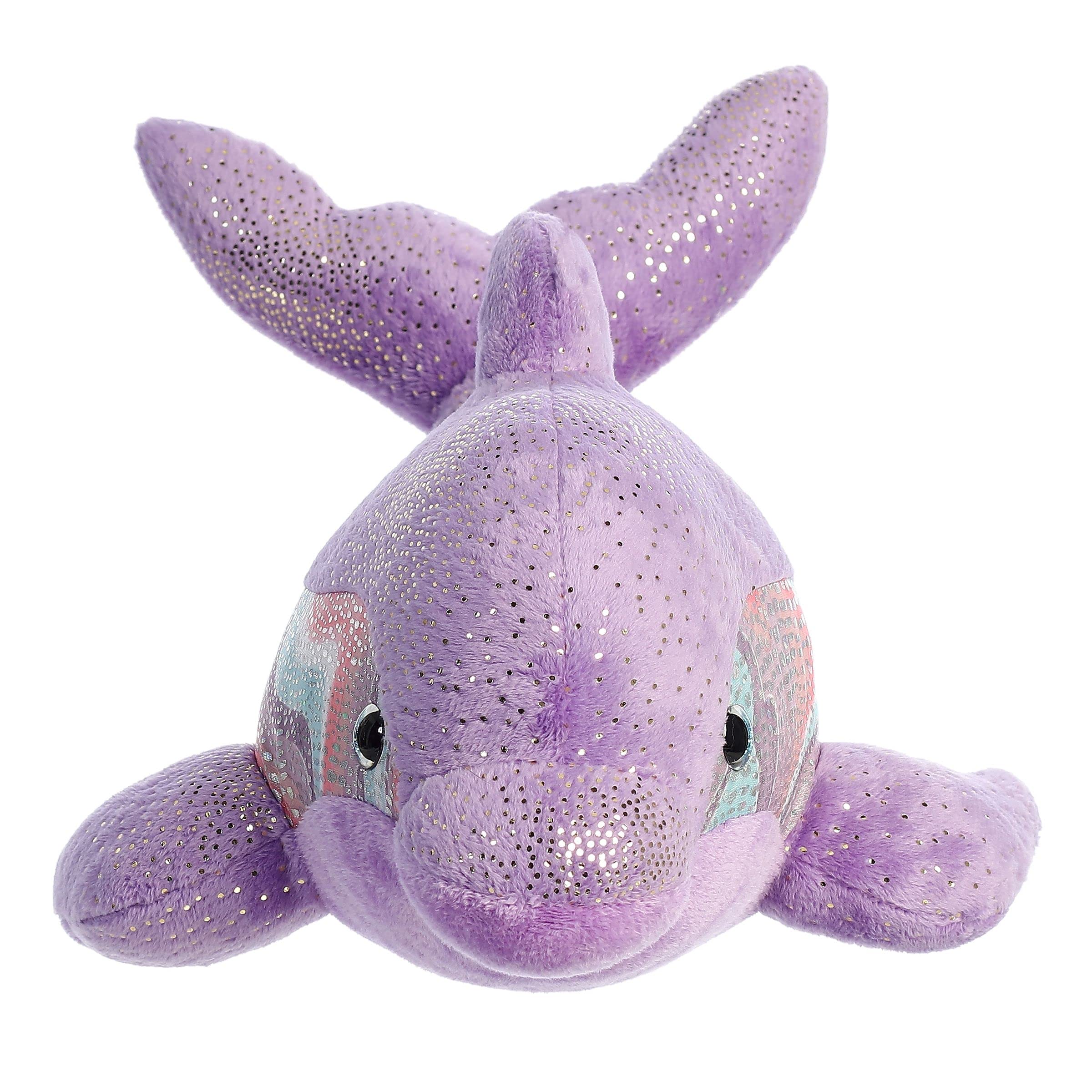 Aurora(r) Huggable Destination Nation(tm) Dolphin Stuffed Animal - Global Exploration - Learning Fun - Purple 12 Inches - Image 2