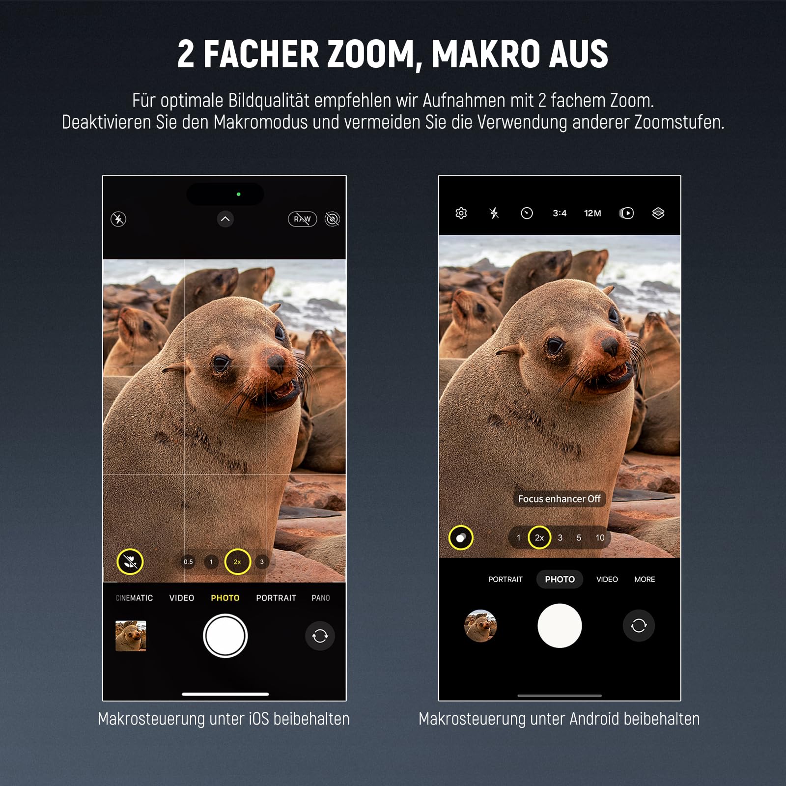 NEEWER 400mm Teleobjektiv für Smartphone Kamera mit 17mm Objektivclip mit Gewinde 70cm minimale Makro Fokusdistanz 2X Zoom für Rückplatte Phone Käfig Hülle kompatibel mit iPhone Samsung Android, LS-78