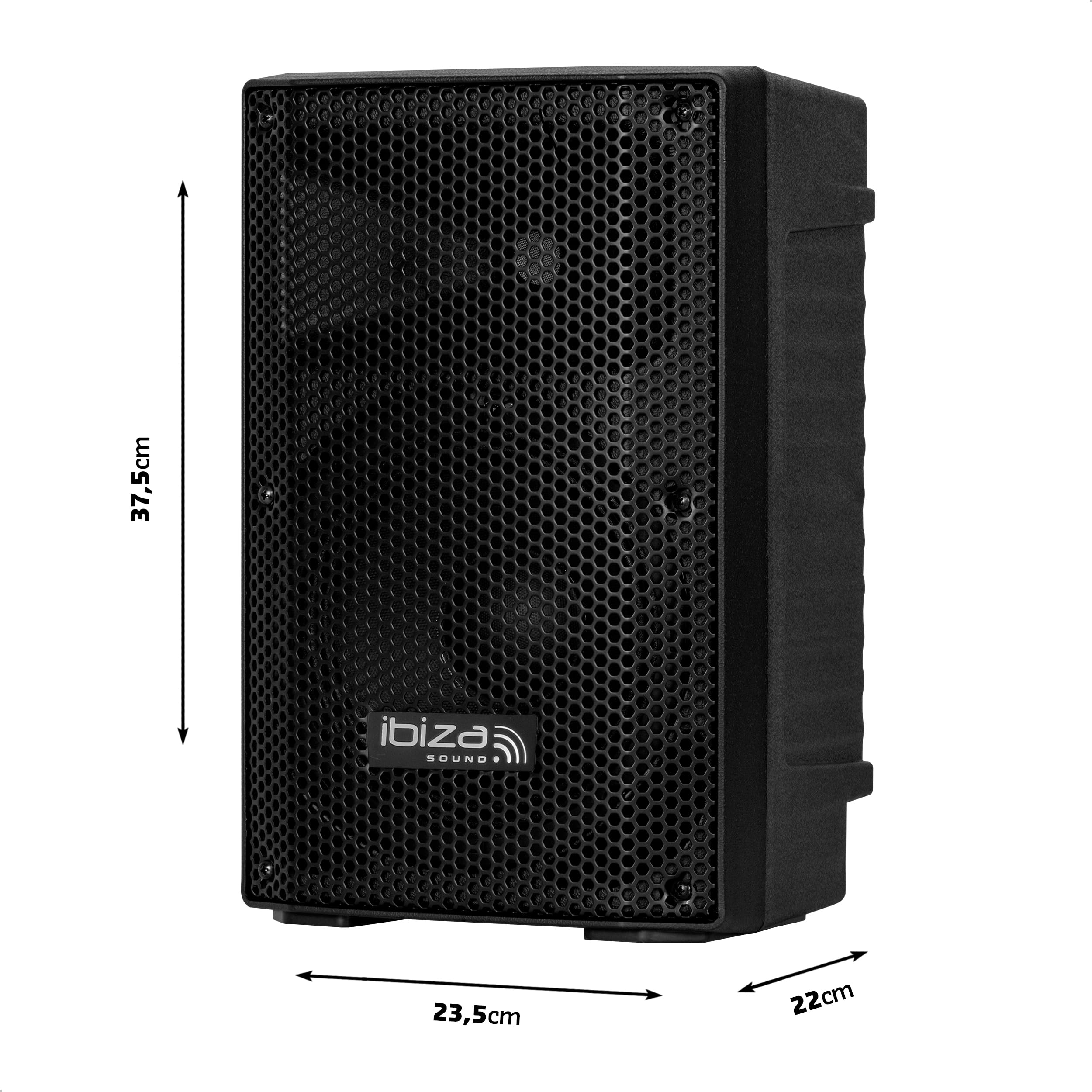 Ibiza - XTK8-MKII - Passiver 8"/20 cm SONO-Lautsprecher - 25mm Kompressionshochtöner - Bassreflexsystem - Griffe und Räder - New Version - Schwarz - Party, Events, Club, Konferenz