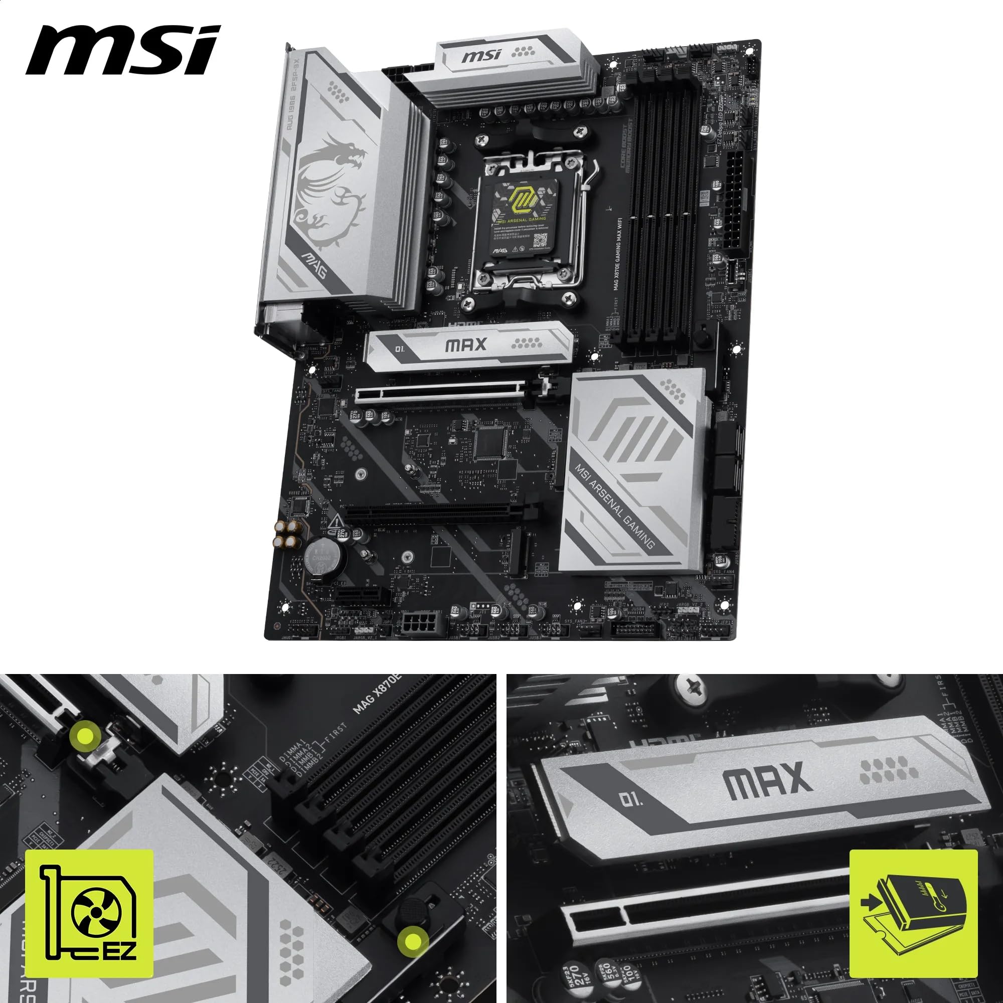 Amazon | MSI MAG X870E Gaming MAX WiFiマザーボード、ATX - AMD