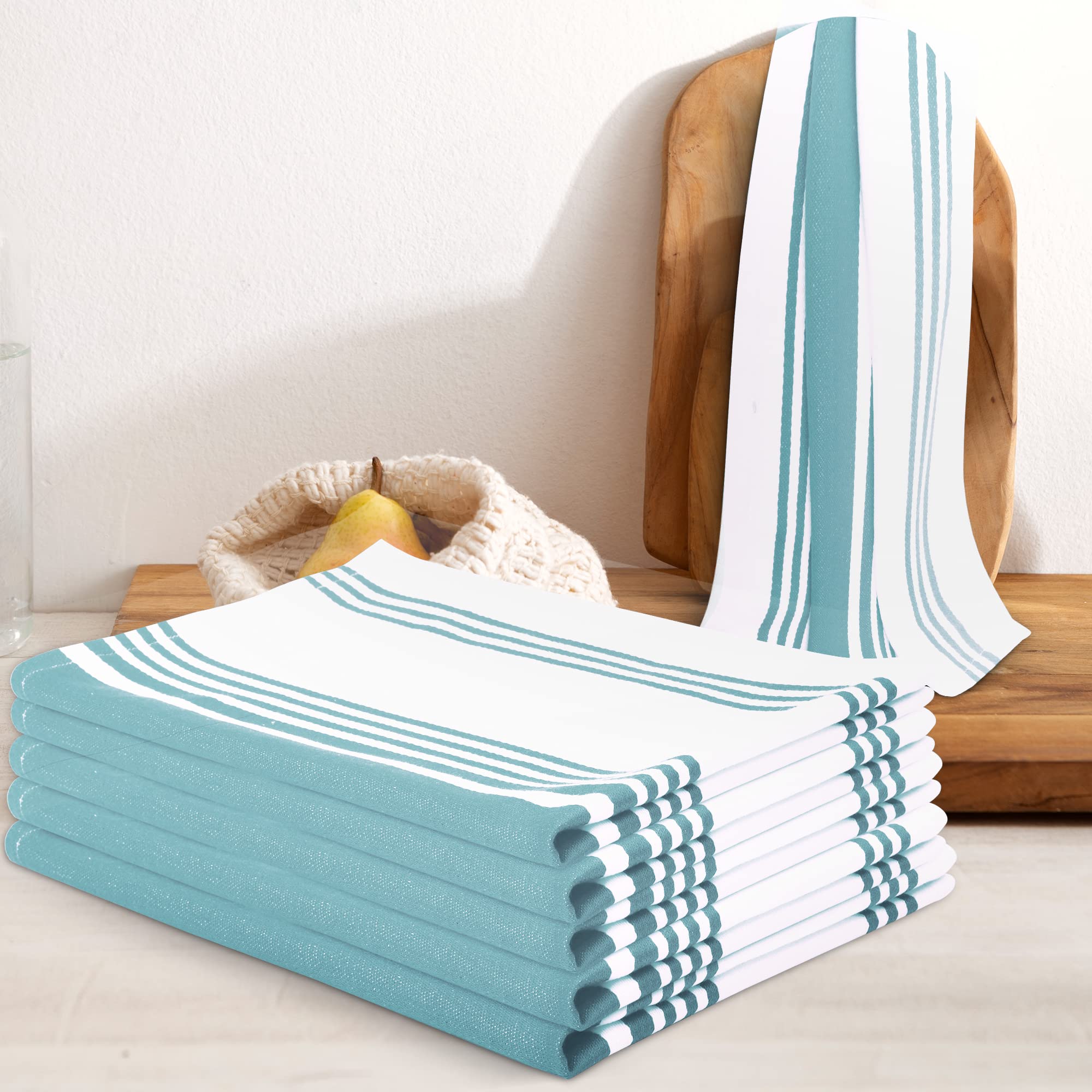 Urban Villa Kitchen Towels - 100% Cotton, Super Absorbent, 20x30 Inch Dish Towels (Set Of 6, Black) - View #7