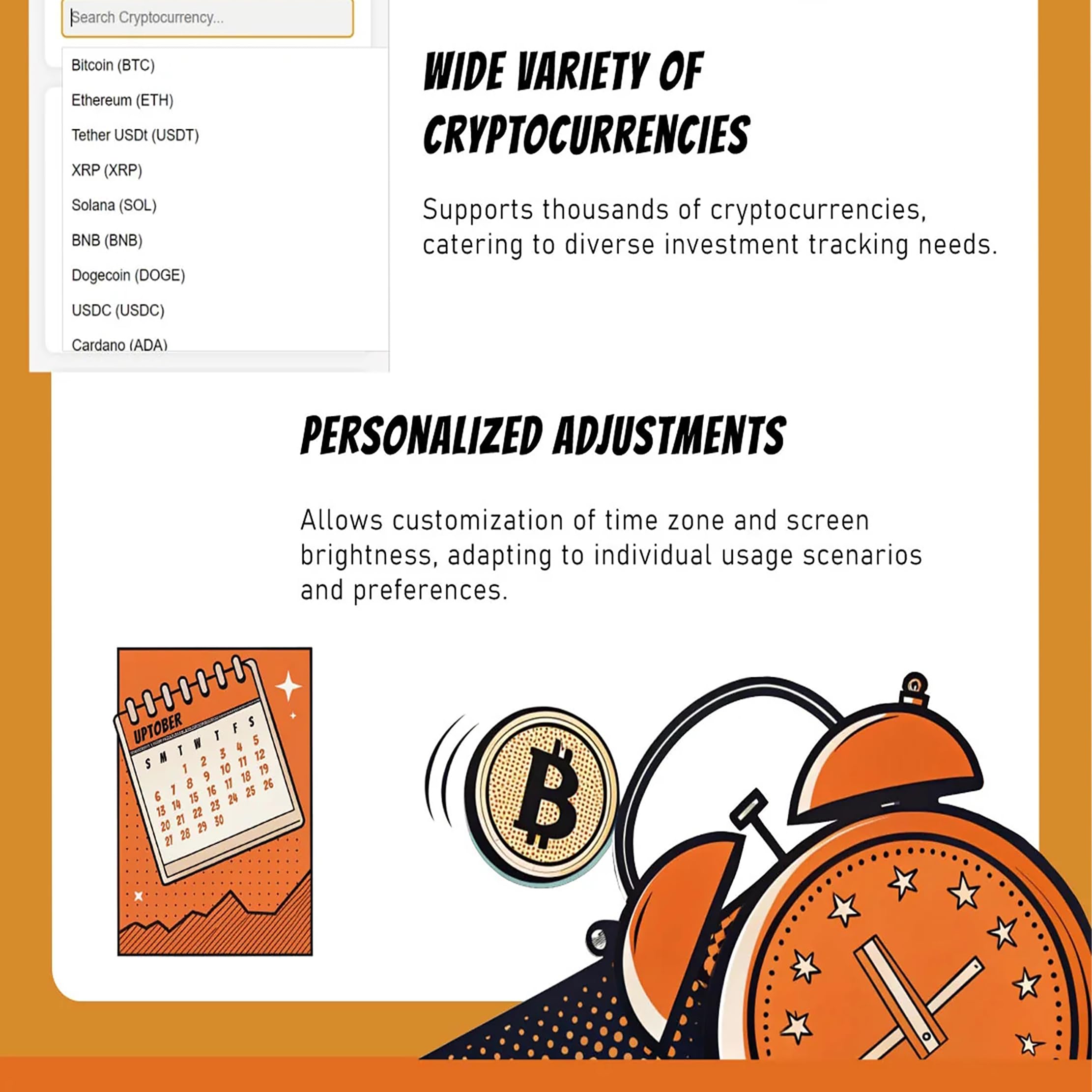 Jingle Mining Crypto Ticker - Echtzeit-Bitcoin, ETH, Dogecoin, SOL, BNB,  ETC, XRP-Preis-Updates: Amazon.de: Computer & Zubehör