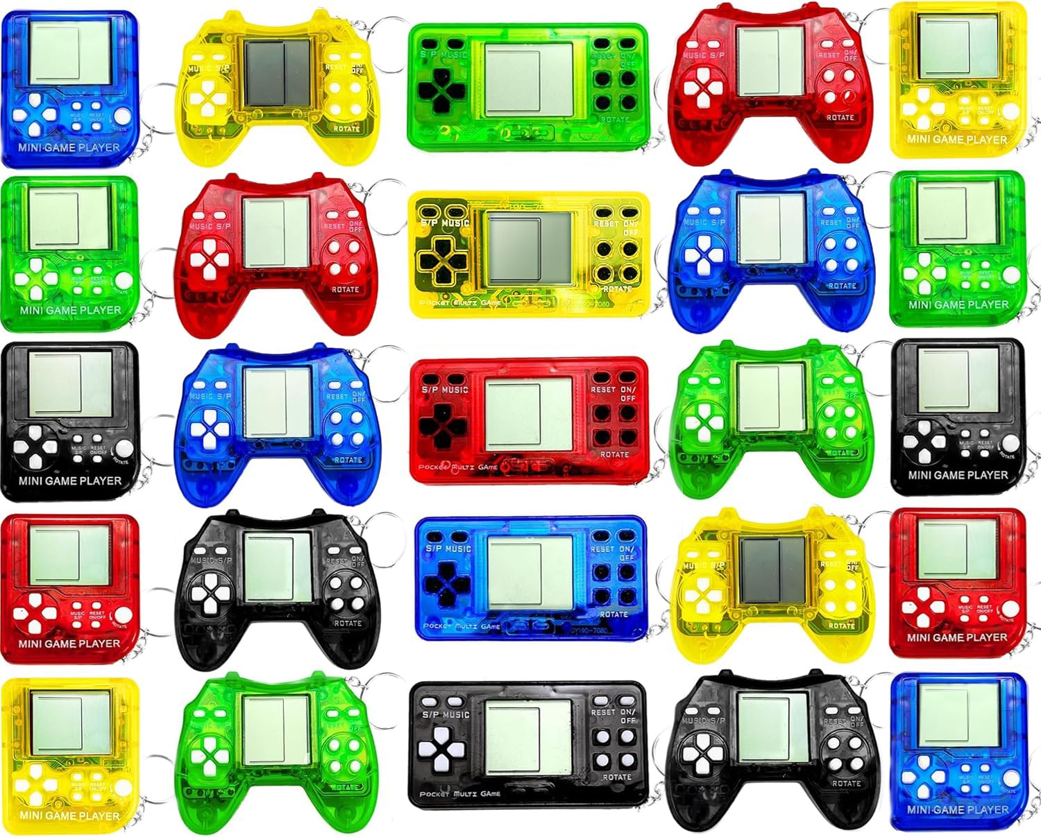12Pcs Video Game Keychain, Gamer Party Favors Video Game Party Supplies for Kids, 3 Styles Mini Game Console for Kids Backpack, Birthday Party, Classroom Prizes