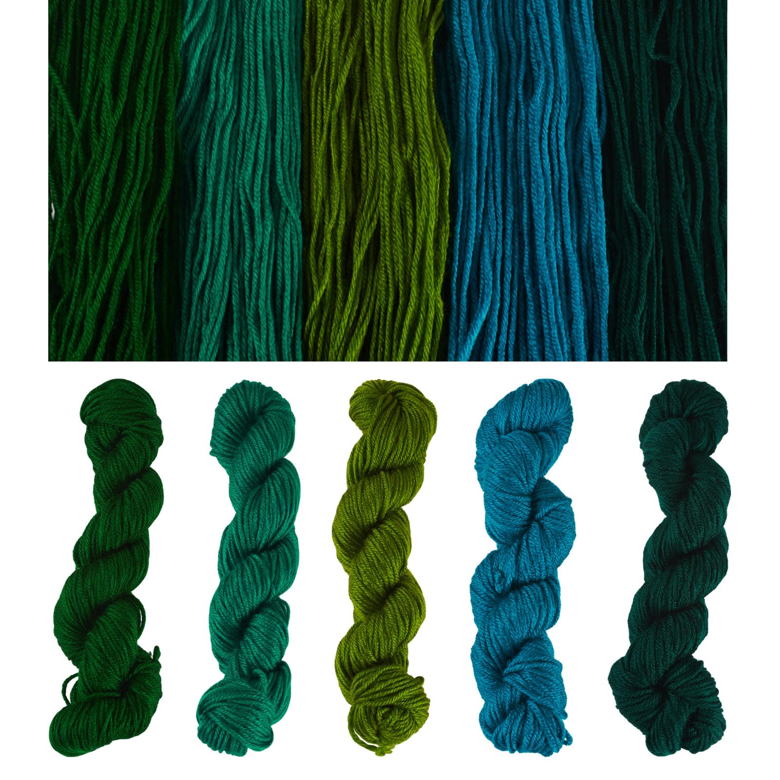 Fil épais acrylique vert 500m FASHEWELRY pour tricot et crochet