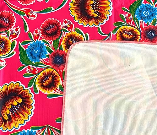 Miniatura 10 de First Choice Vinyls Wildflowers - Mantel de hule para patios, picnic y mesas de cocina, color plateado, vinilo de plástico, mantel de plástico (54.7