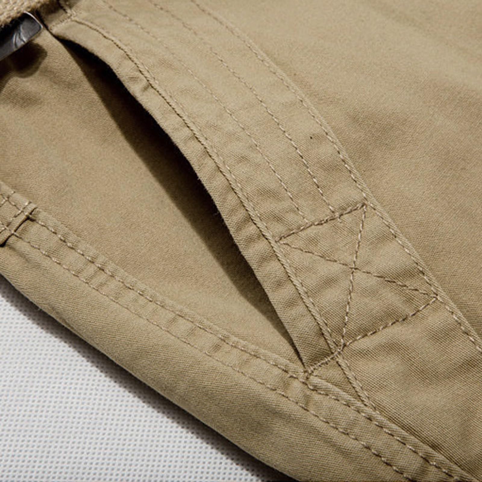 Pantalones cortos cargo pesados para hombre, pantalones cortos capri con múltiples bolsillos para hombre, ajuste relajado, pantalones cortos de trabajo al aire libre, pantalones cortos tácticos