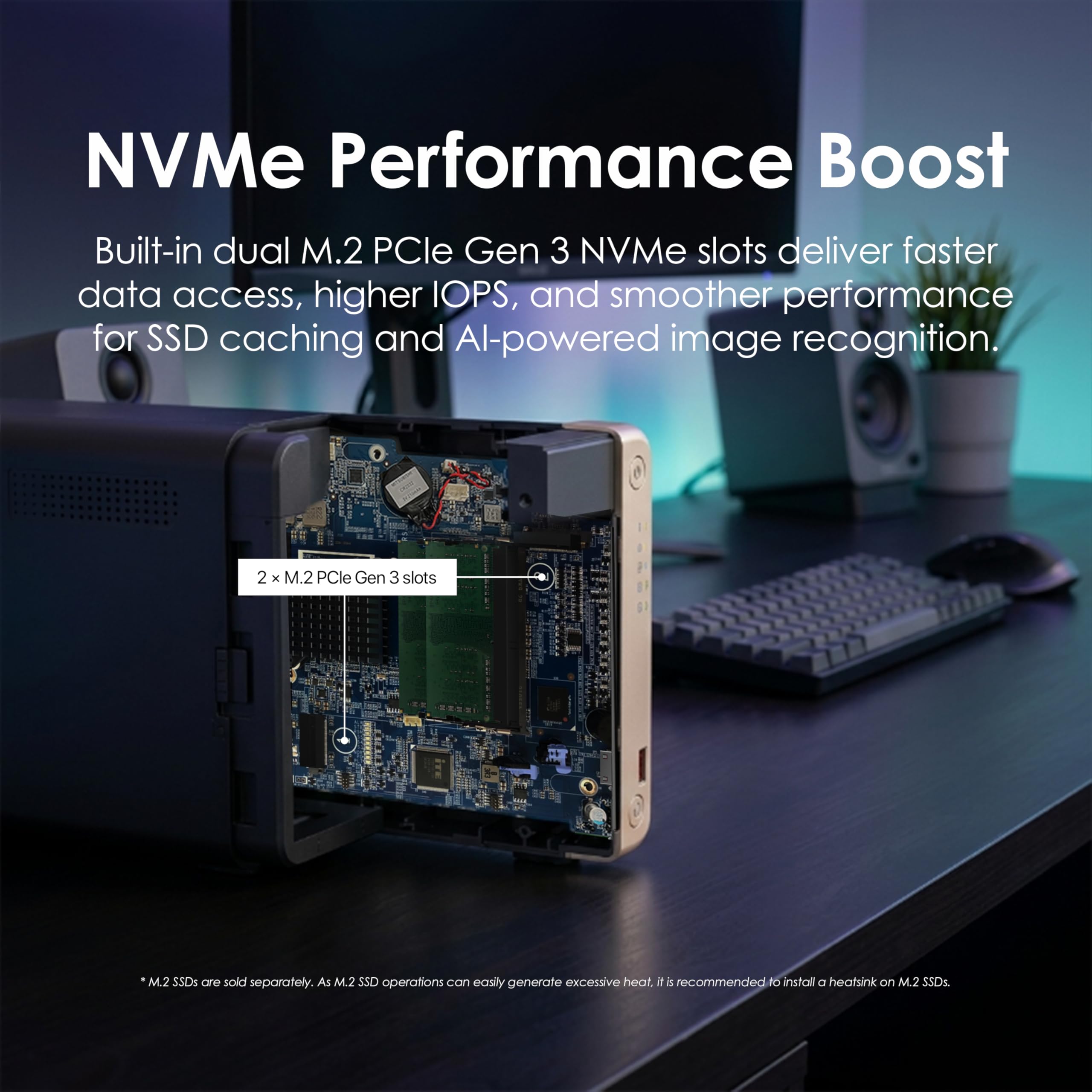 Amazon.co.jp: QNAP TS-464-8G-US 4ベイ高性能デスクトップNAS。Intel