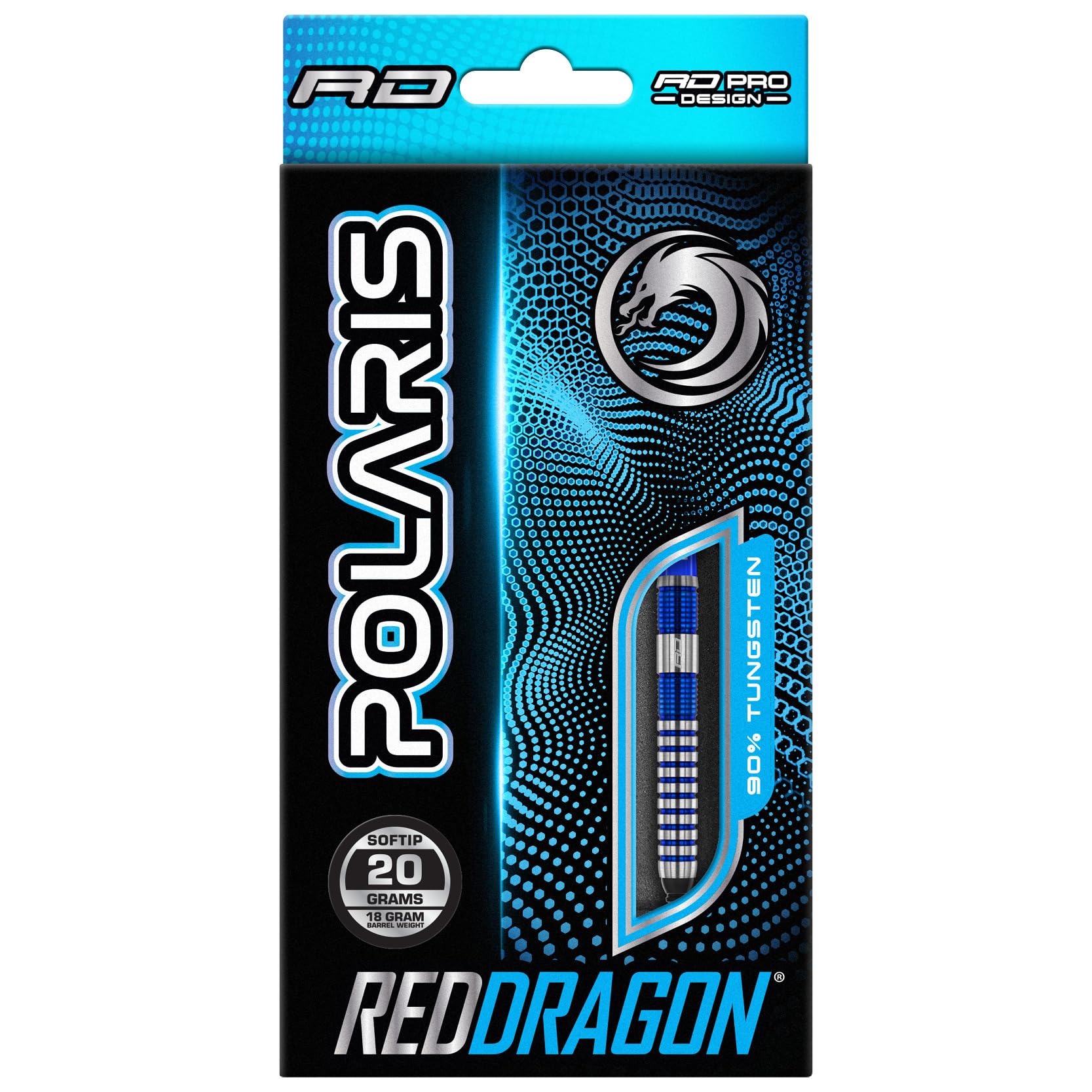 RED DRAGON Set di Freccette Professionali in tungsteno Polaris con Alette e aste in nitrotech (steli)