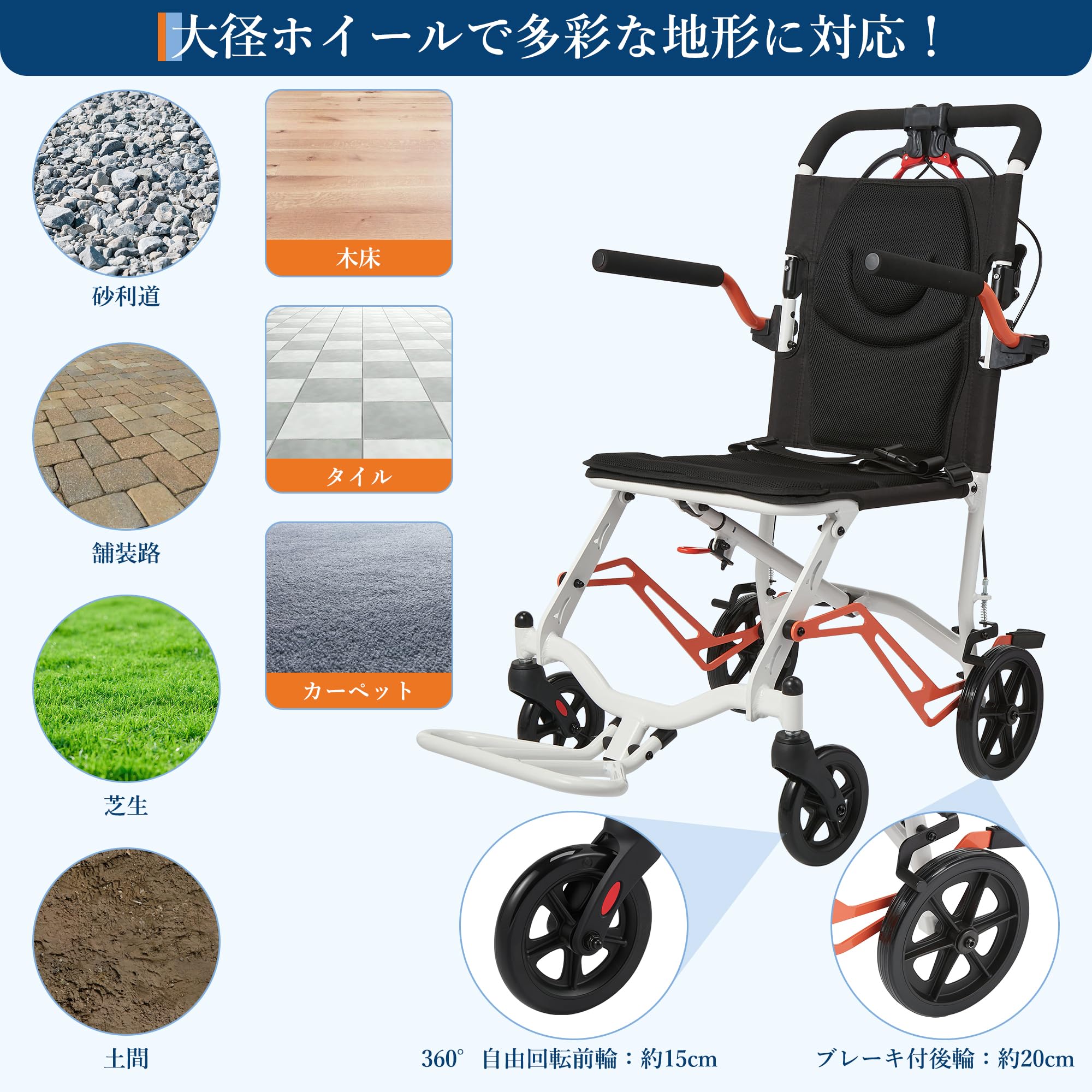 Amazon | ガービー(Garvee)車椅子 介助型 介助用車いす 自立できる