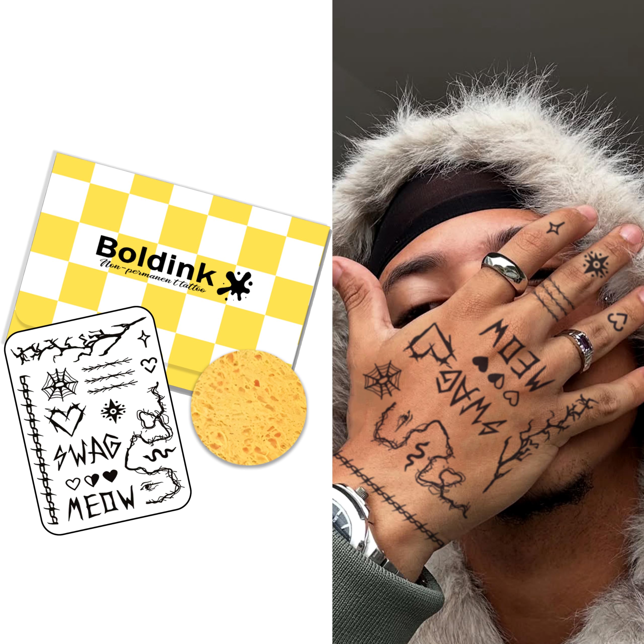 Amazon.co.jp: Boldink ジャグアタトゥー 2枚セット タトゥーシール 2
