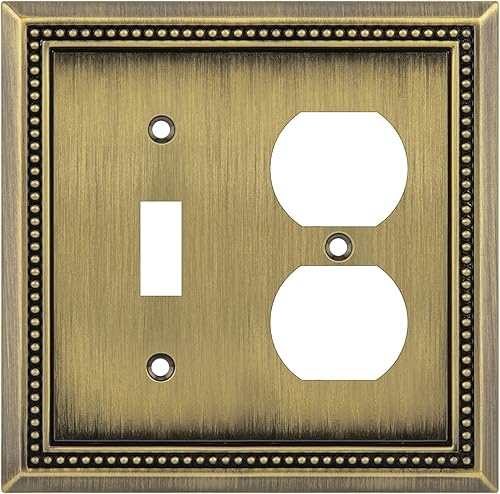 Vista 422 de Henne Bery Sunken Pearls - placa decorativa de pared para interruptor (Palanca simple, 2 unidades, níquel satinado)