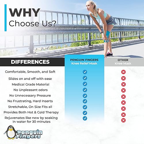 Miniatura 2 de Bolsa de hielo para la rodilla para lesiones, reutilizable, suave, caliente y frío, para aliviar el dolor, piernas, espinillas y brazos, compresión