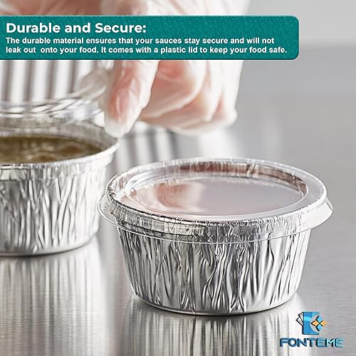 Miniatura 5 de Fontem - Juego de 50 moldes de papel de aluminio con tapas