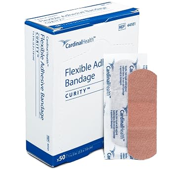 Curity Fabric Bandages, Flexible 1 x 3, Sterile, 44101 Box of 50
