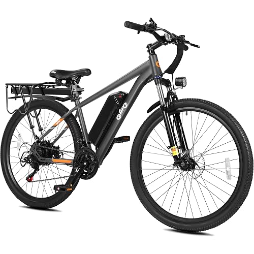 Qlife Racer Electric Bike for Adults - 21-Speed Mountain Lightweight Ebike with Peak 1000W 20+MPH Brushless Motor,375Wh Removable Battery,26X2.1 Tire Step Over E-MTB,Up to 40 Miles