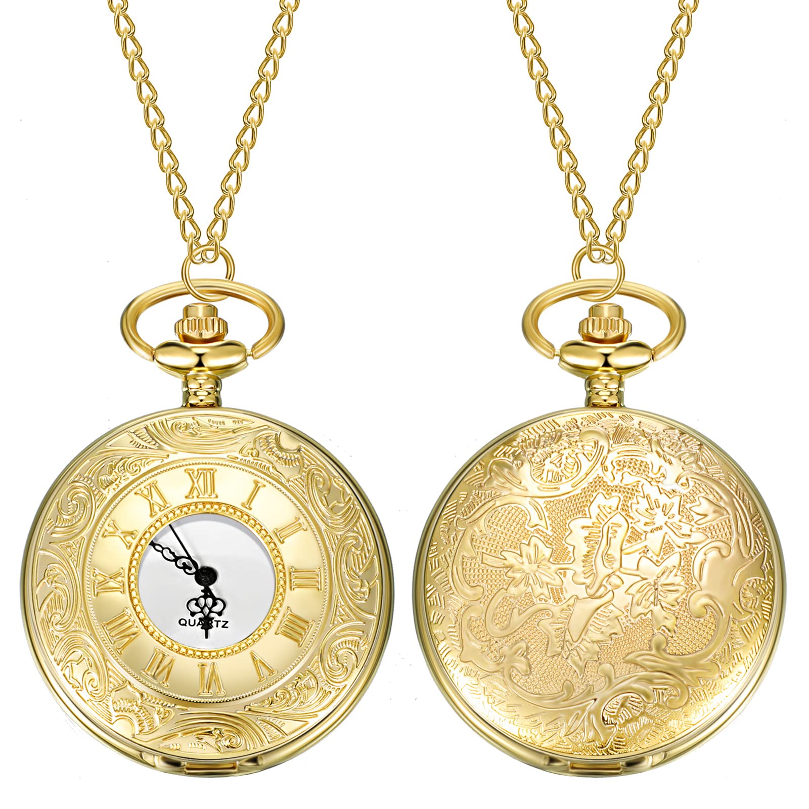 Yaomiaohalloween Vintage Pocket Watch Smooth Quartz Pocket Watch