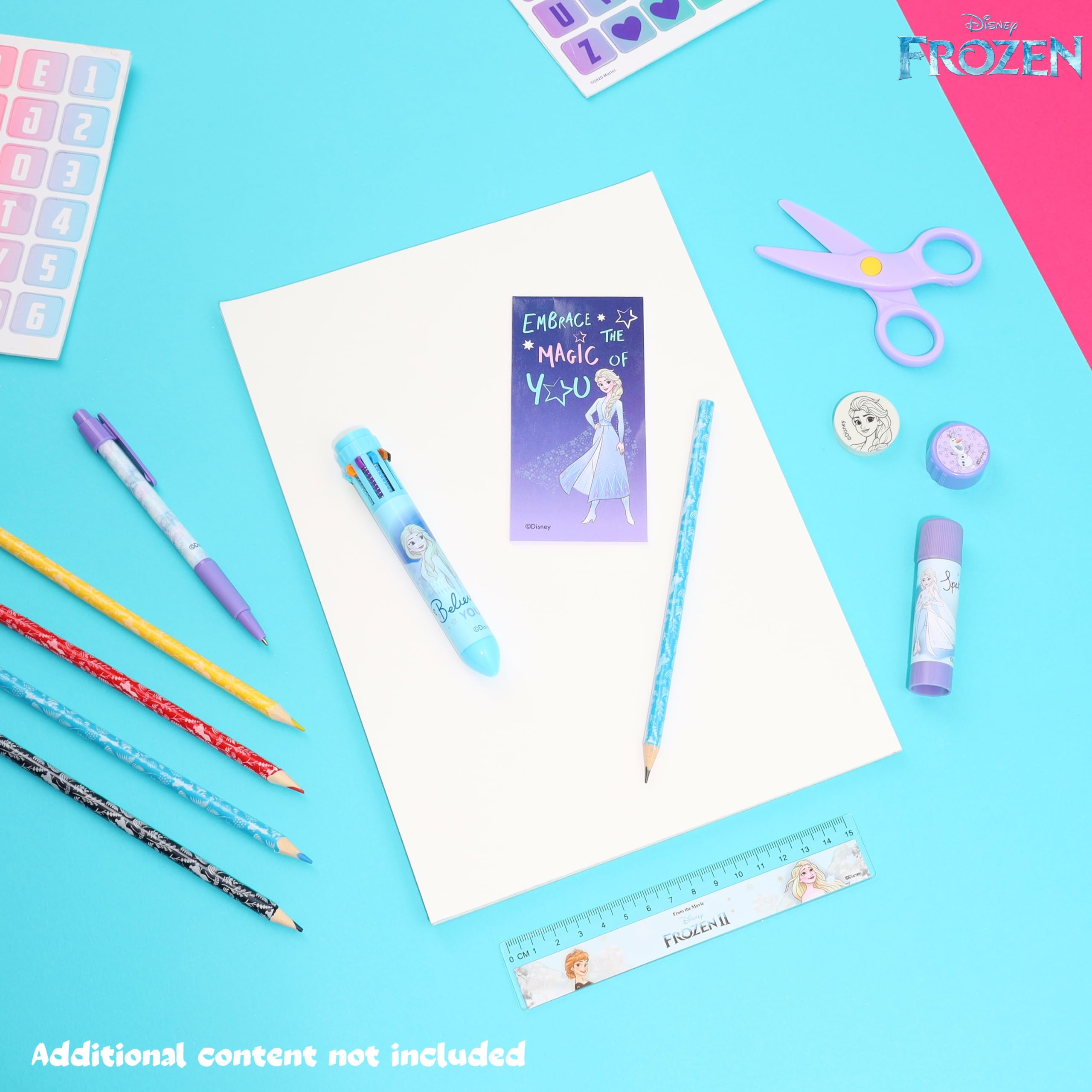 Disney Stitch Kids Pencil Case and Stationery Supplies Set for Preschool Nursery Notebook Colouring Pencils Pen - Image 2