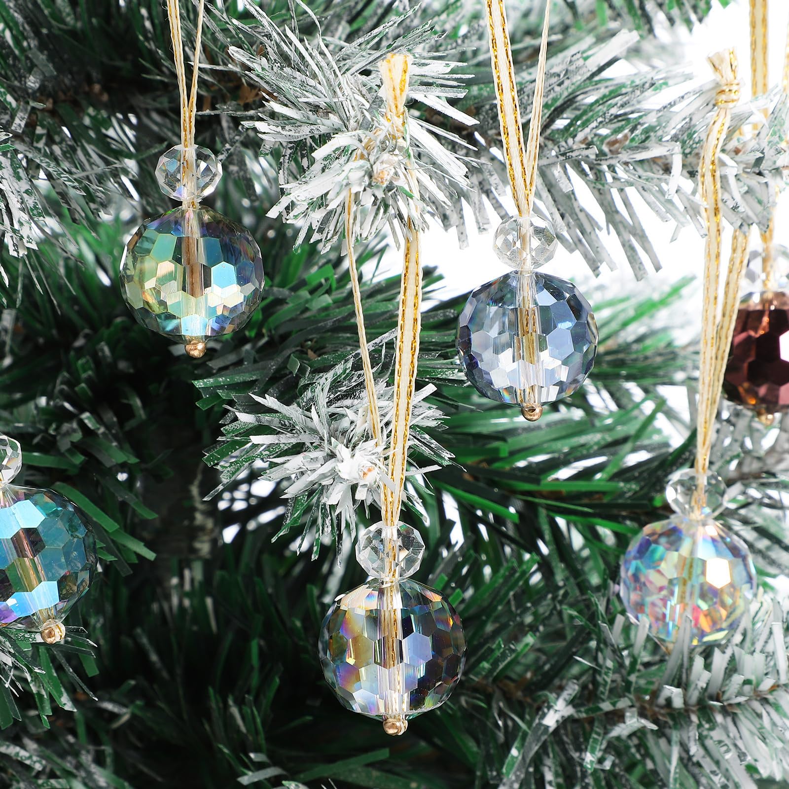 minkissy 5 Set Pendente Decorativo in Cristallo Artificiale per Albero e