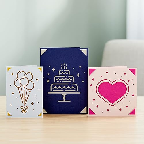 Miniatura 14 de Cricut Inserta tarjetas S40, crea tarjetas de cumpleaños llenas de profundidad, tarjetas de agradecimiento, tarjetas de felicitación personalizadas