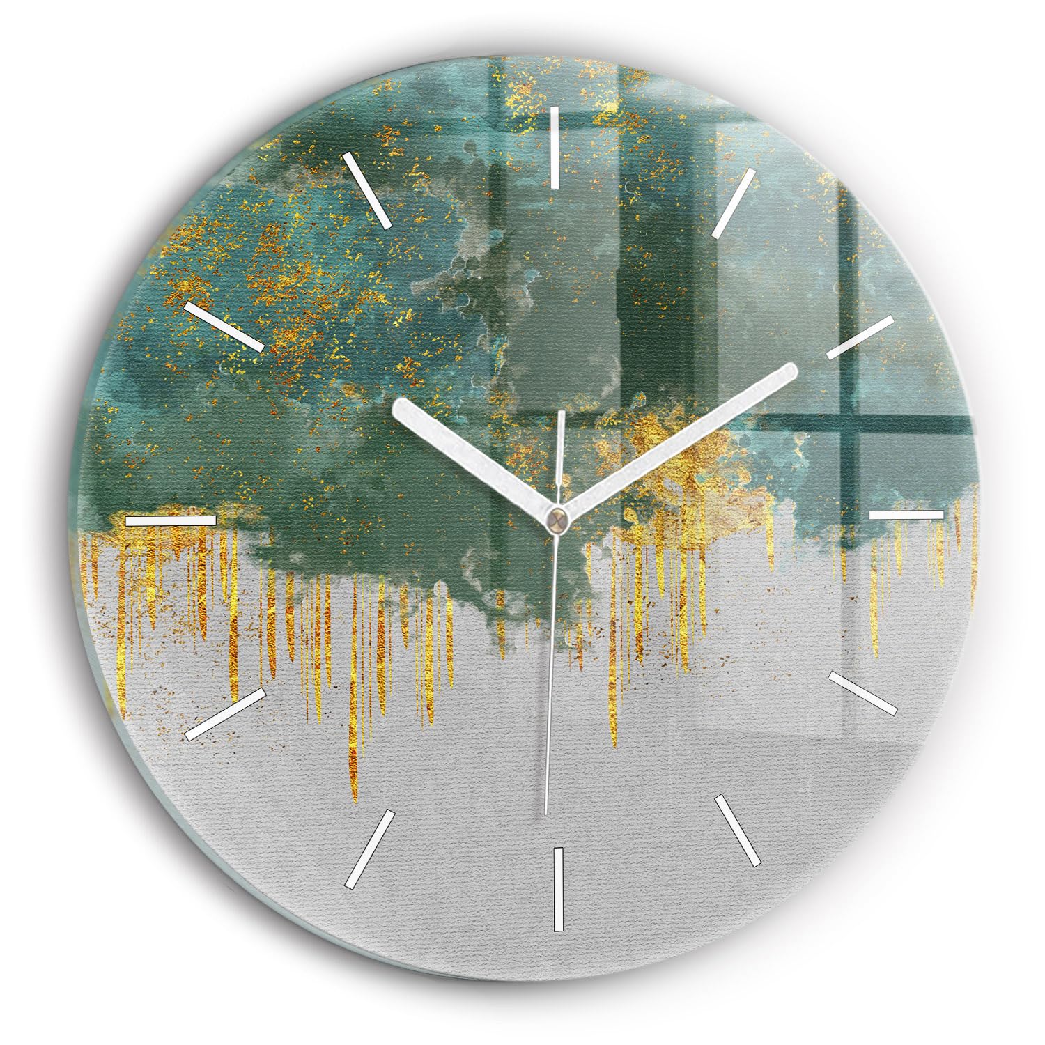 Horloge en Verre Wallfluent 30 cm sans tic-tac pour retrouver le calme chez soi