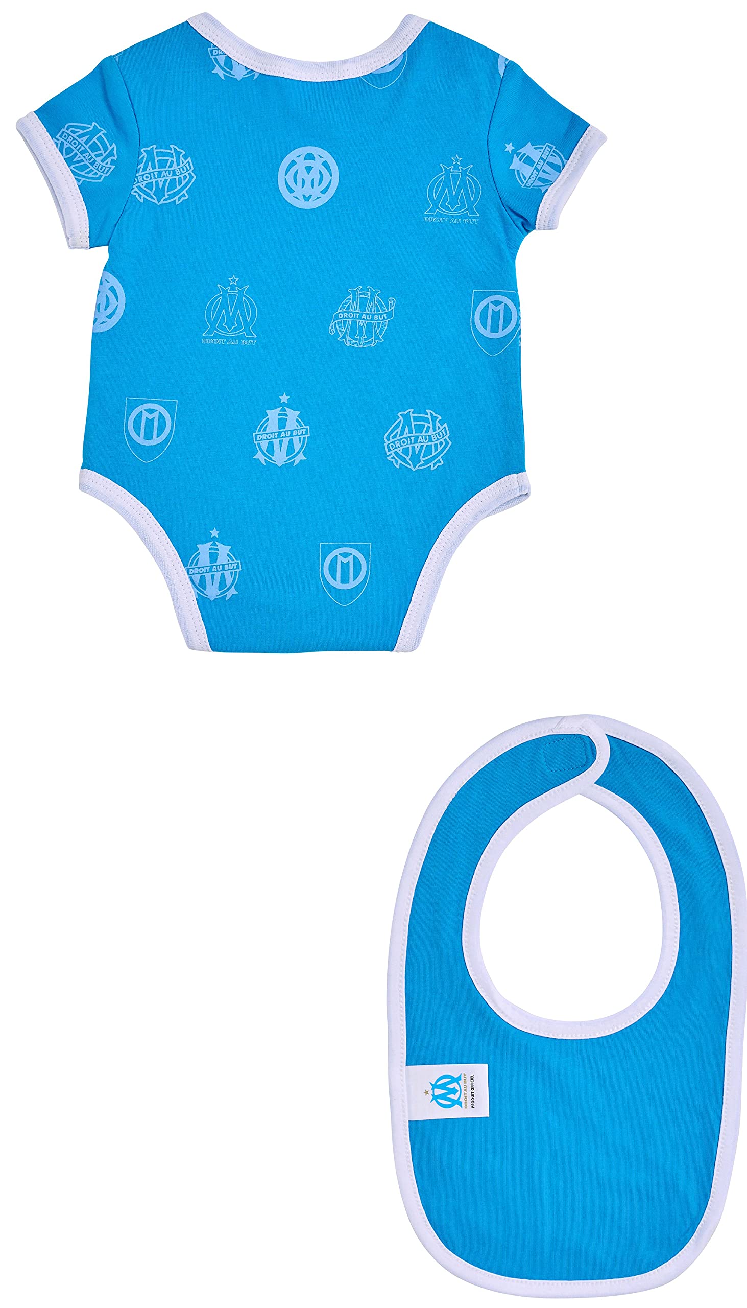 OLYMPIQUE DE MARSEILLE Body Bavoir bébé garçon Om - Collection Officielle 6 Mois