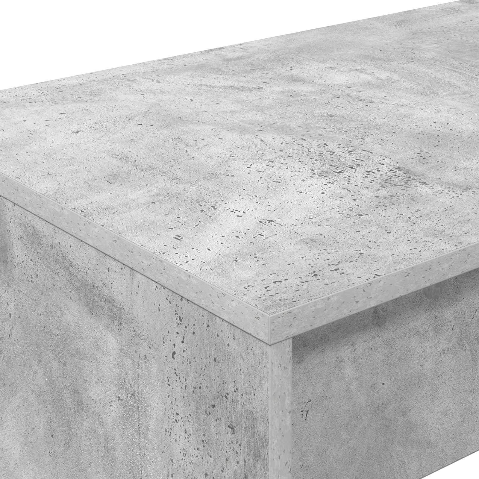 Biurko na łóżko, betonowo-szary, materiał drewnopochodny, 100 x 45 x 75 cm, kompaktowe, zajmuje mało miejsca, do domowego biura, pokoju dziecięcego, pokoju młodzieżowego, ergonomiczne, z półką