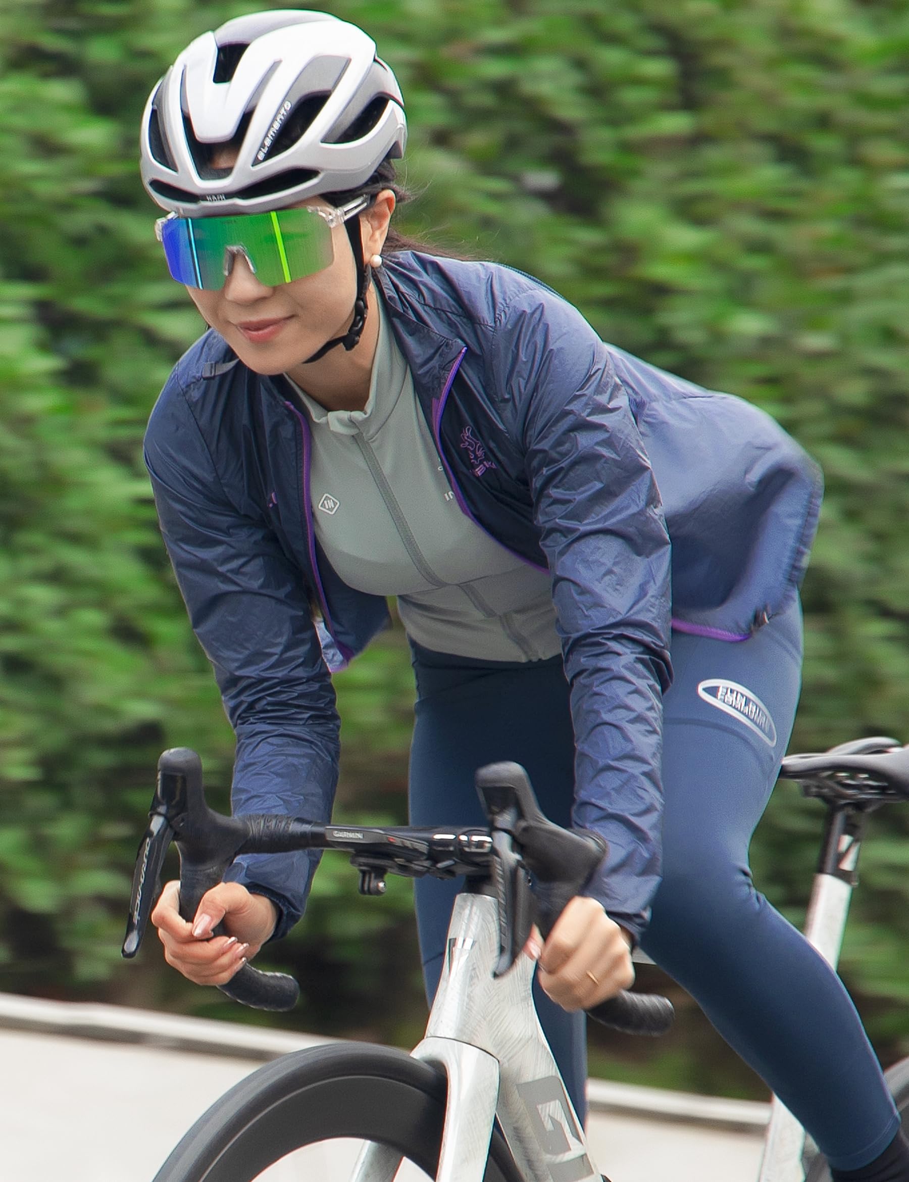 INBIKE Damskie kurtki rowerowe Lekkie kurtki do biegania Wiatroszczelna i wodoodporna Oddychająca z podszewką z siatki Kieszeń do przechowywania