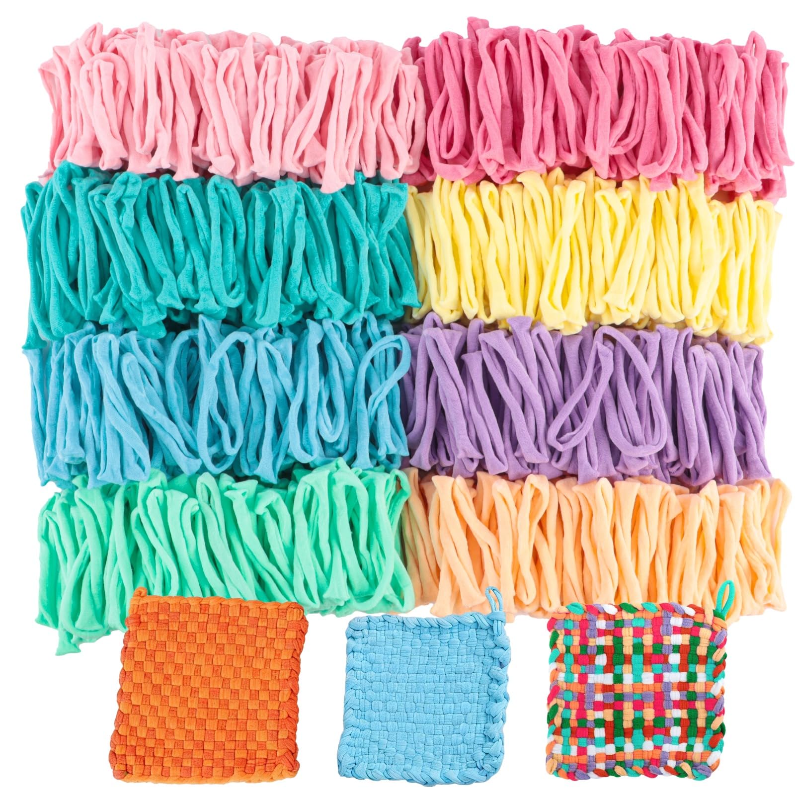800 pièces, bandes élastiques de rechange pour métier à tisser, en spandex multicolores, tons macaron, pour bracelets, loisirs créatifs DIY et bijoux