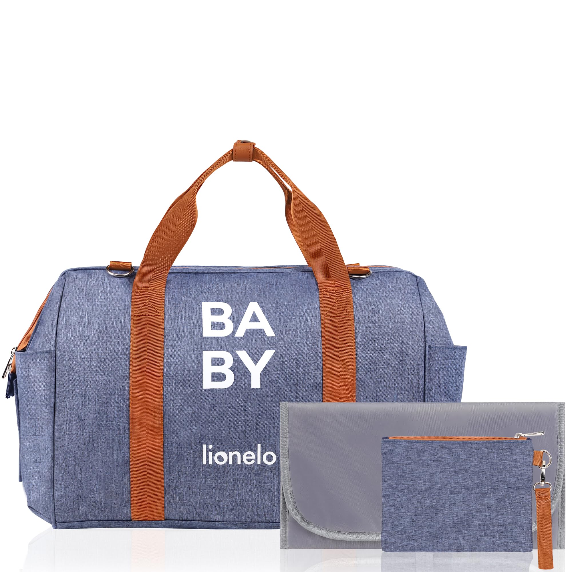 lionelo IDA Baby Changing Bag Spacious & Stylish Stroller Organiser with 7 Pockets, Thermal Bottle Compartments, Pram Straps, Cosmetic Pouch, Change Mat, Perfect for Daily Outings & Weekend Getaways