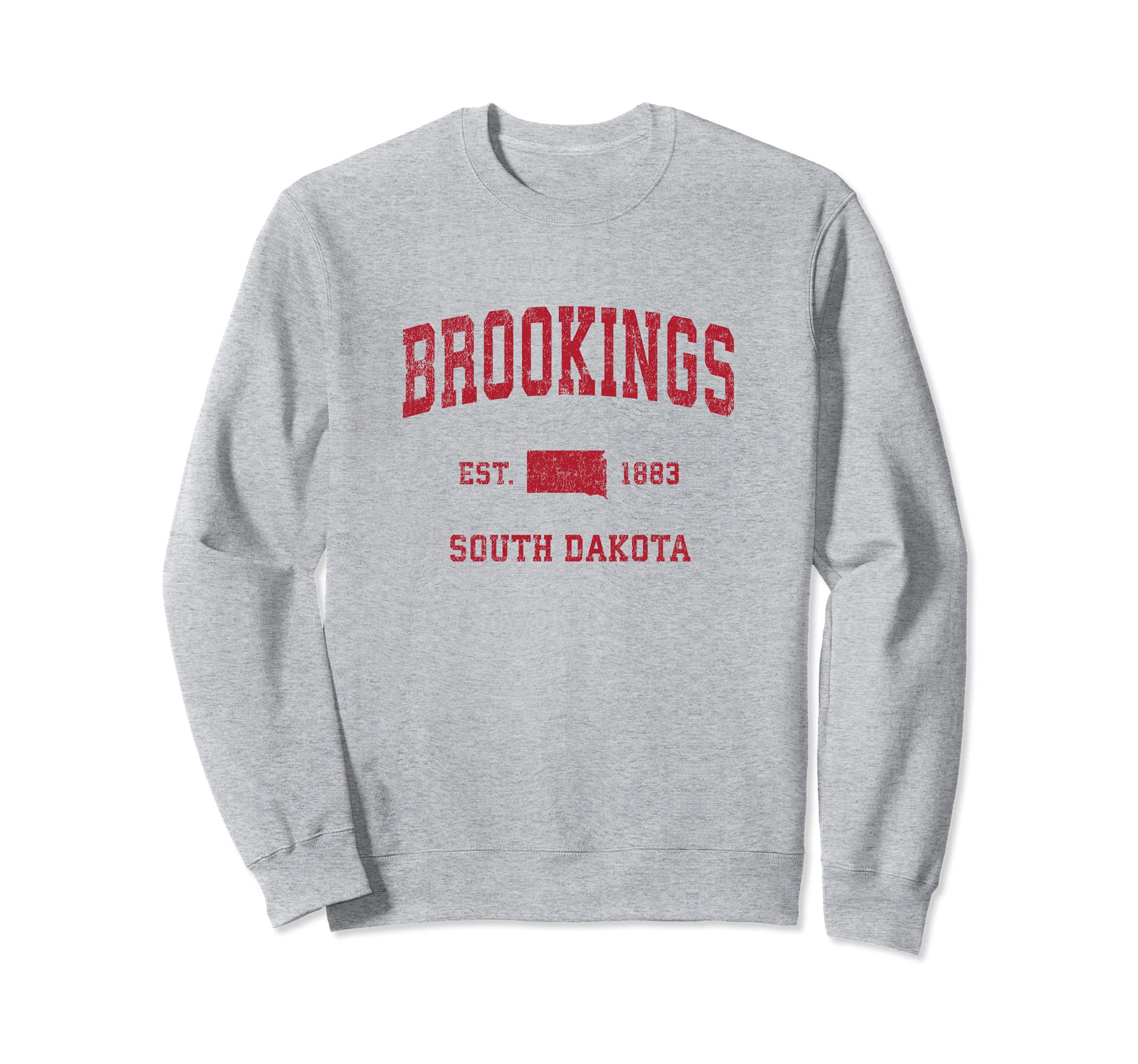 Brookings South Dakota SD Retro T-Shirts & GiftsBrookings South Dakota SD Vintage Sports Design Red Print Sweatshirt