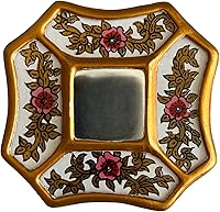 ZoeArtcrafts Handmade Peruvian Colonial Mirror - 4.5" Gold Leaf Frame, 5 Colors - Authentic Andean Home Decor