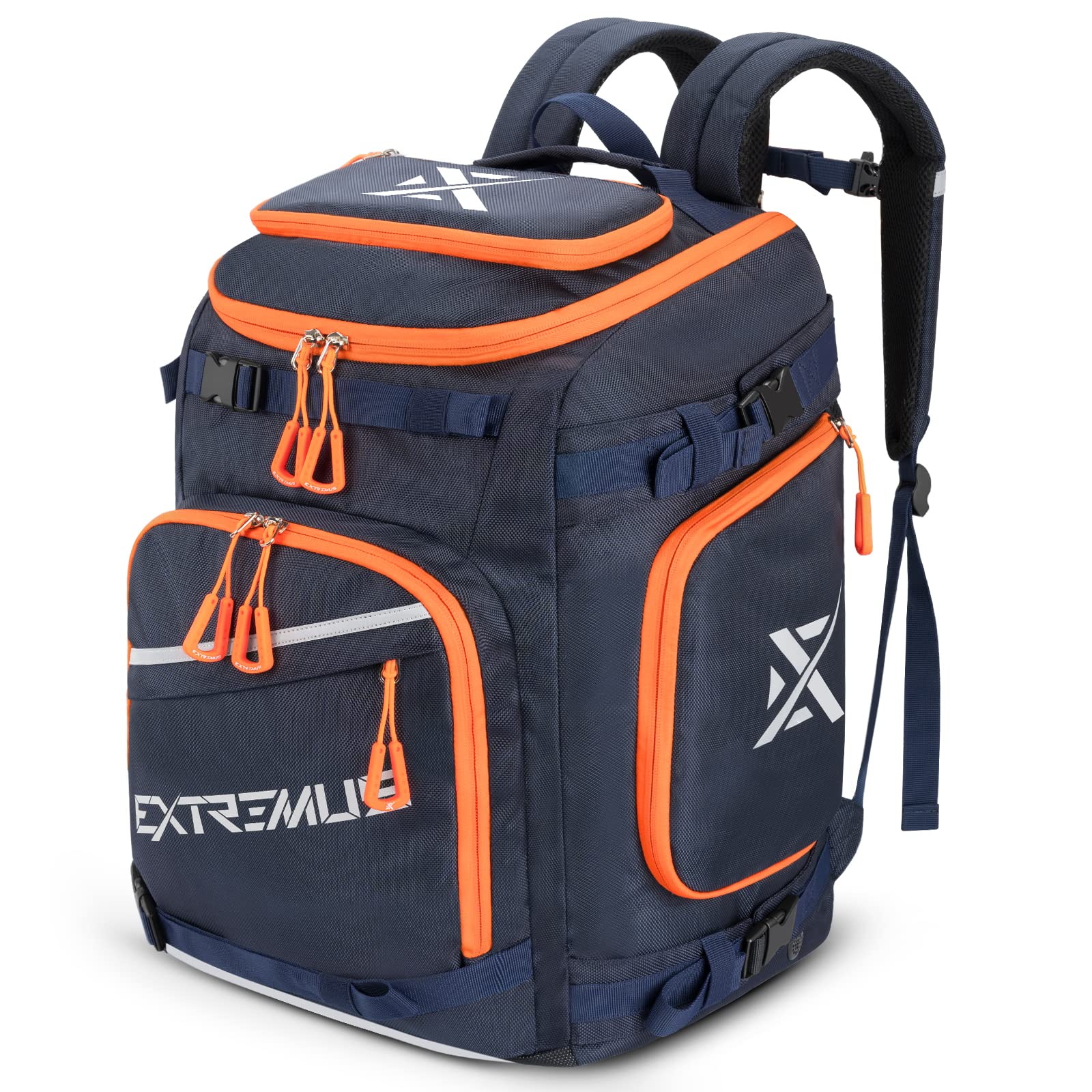 ExtremusSki Boot Bag, 70L Waterproof Snowboard Backpack,Large Capacity Ski Travel Bag Luggage for Ski Boots, Ski Helmet, Goggles, Gloves, Apparel & Skiing Gear Accessories